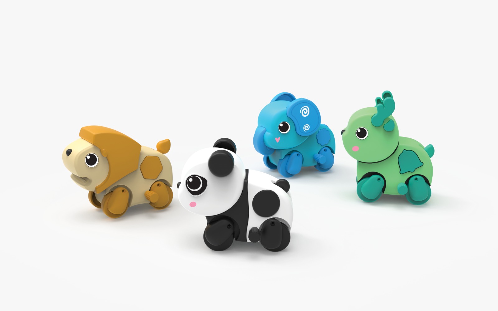 Set of Animal Toy Figures