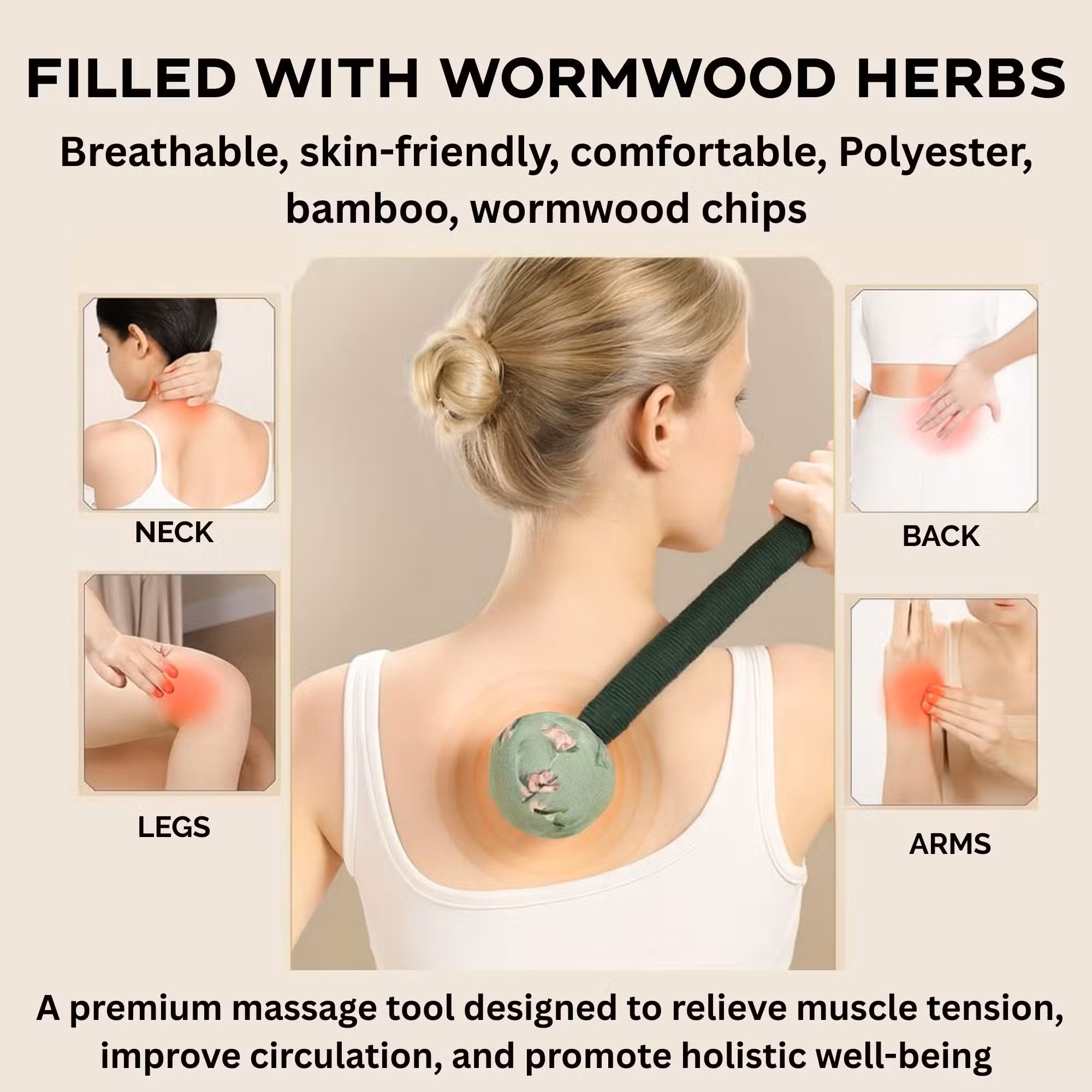 Wormwood Massage Hammer - Lavender