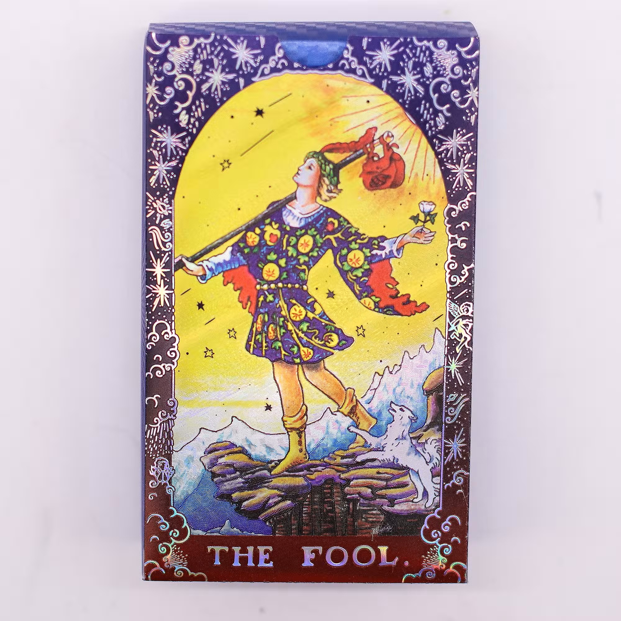 Blue Foil Tarot Card Set - Mandala - with booklet