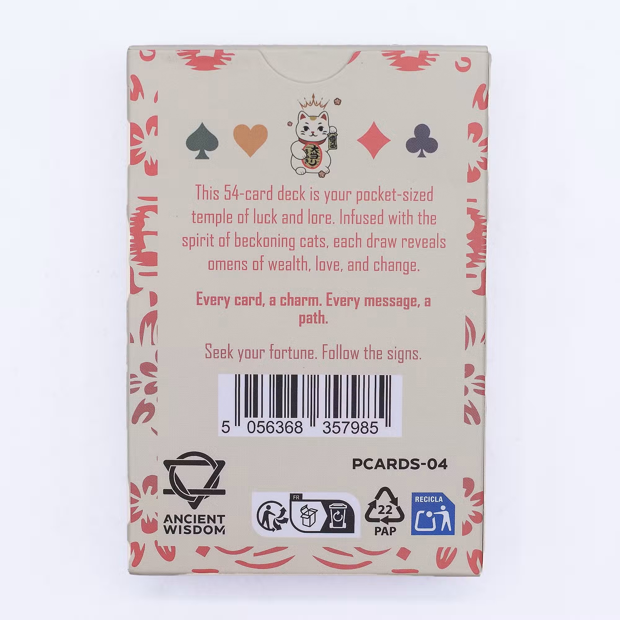 Fortune Cats Playing & Oracle Cards- Maneki Neko Deck