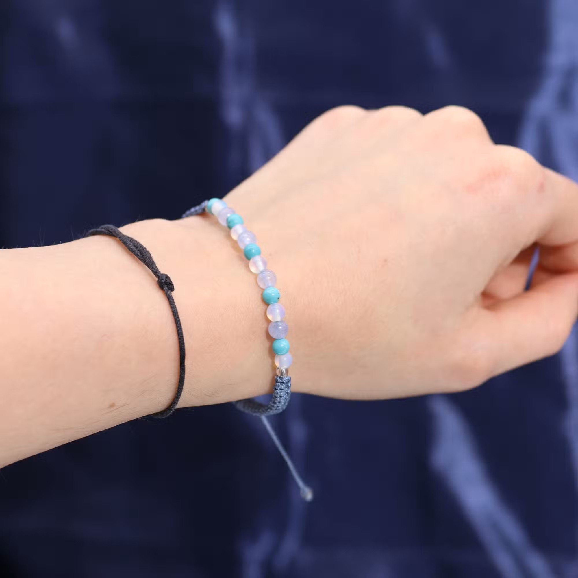 Zodiac Crystal Candle with Gemstone Bracelet - Pisces