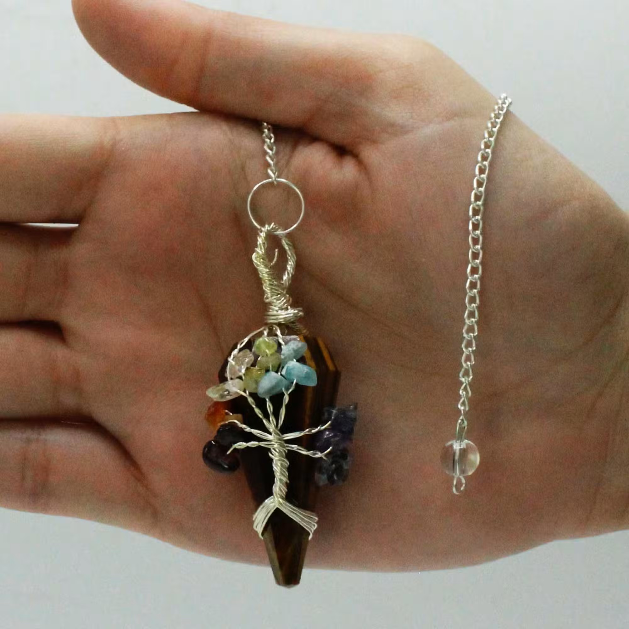 Magic Pendulum - Seven Chakra - Tigereye