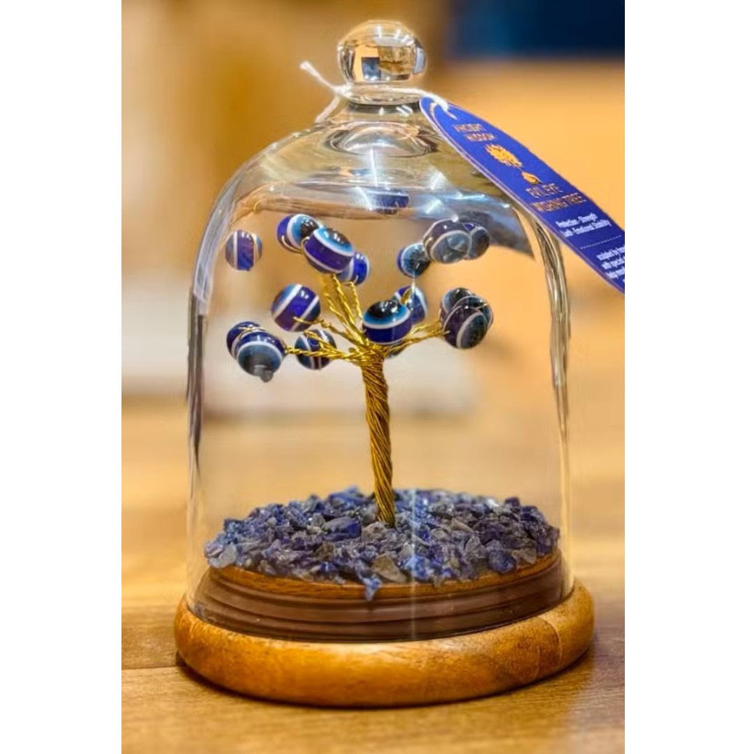 Gemstone Dome Garden - Evil Eye on Lapis - 20 beads