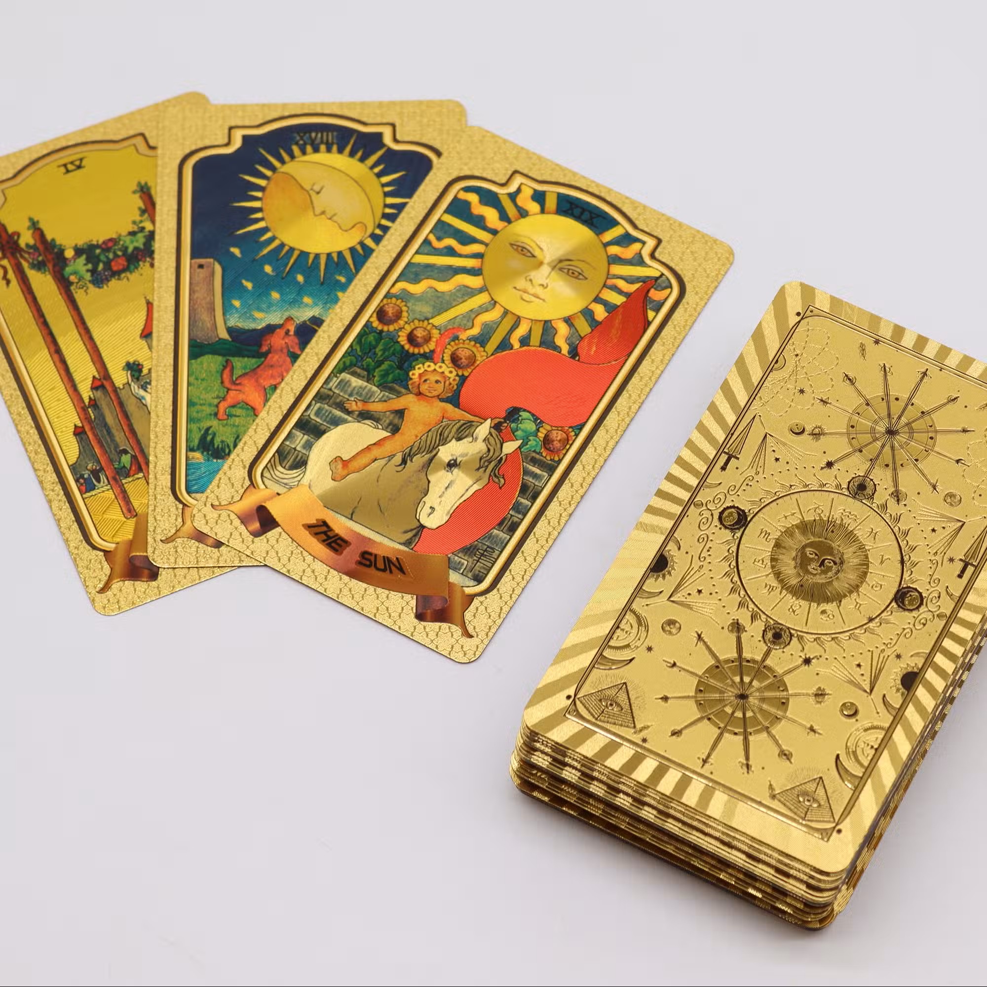 Golden Tarot Cards