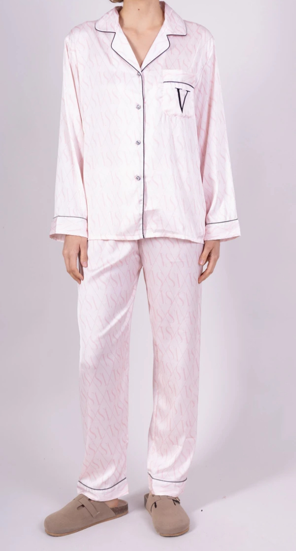 Pyjama satin rose
