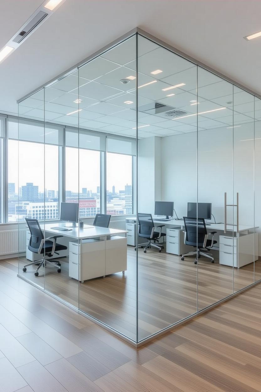 Modern Glass Office Partition