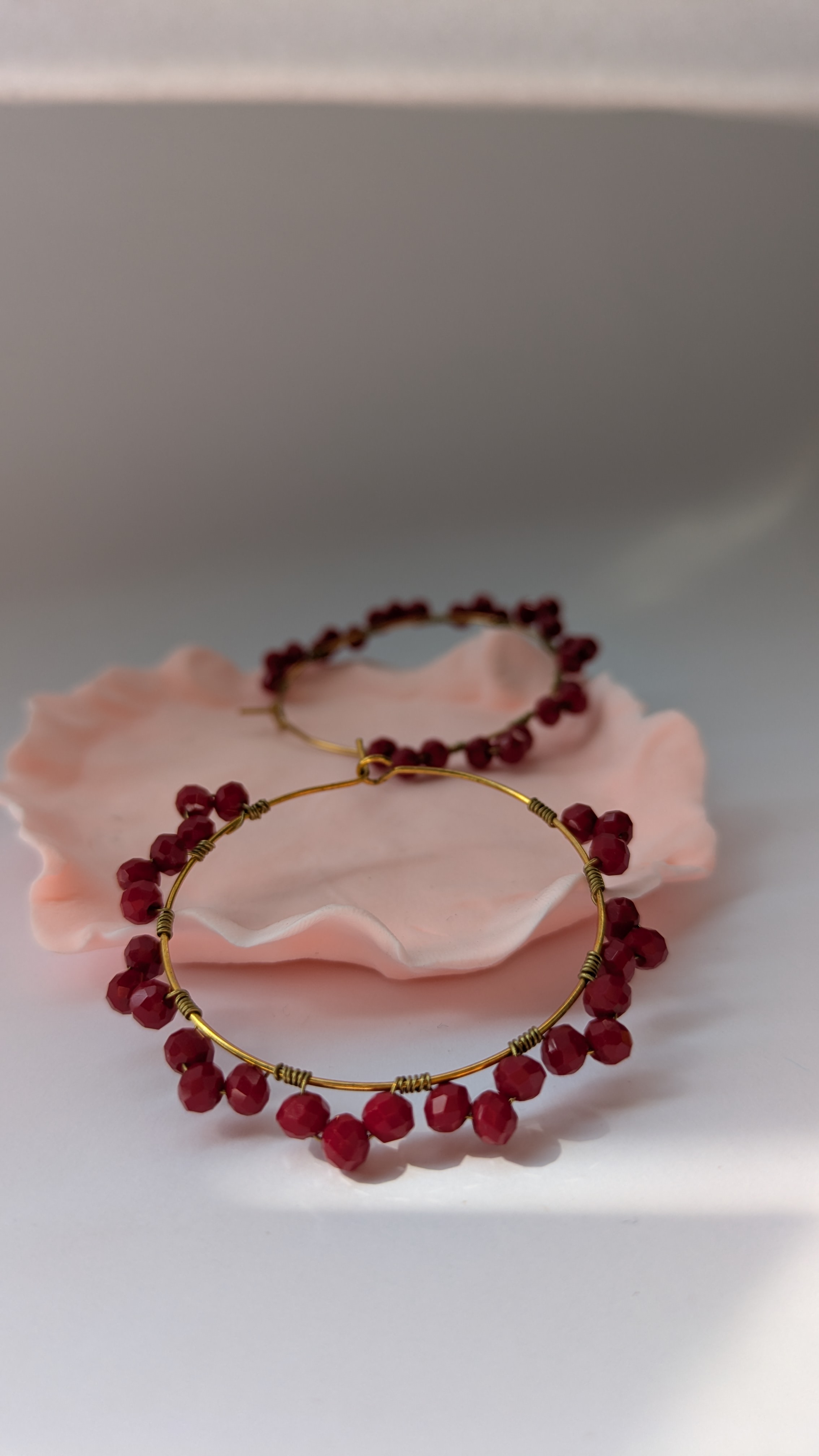 Handcrafted Beaded Hoop Earrings