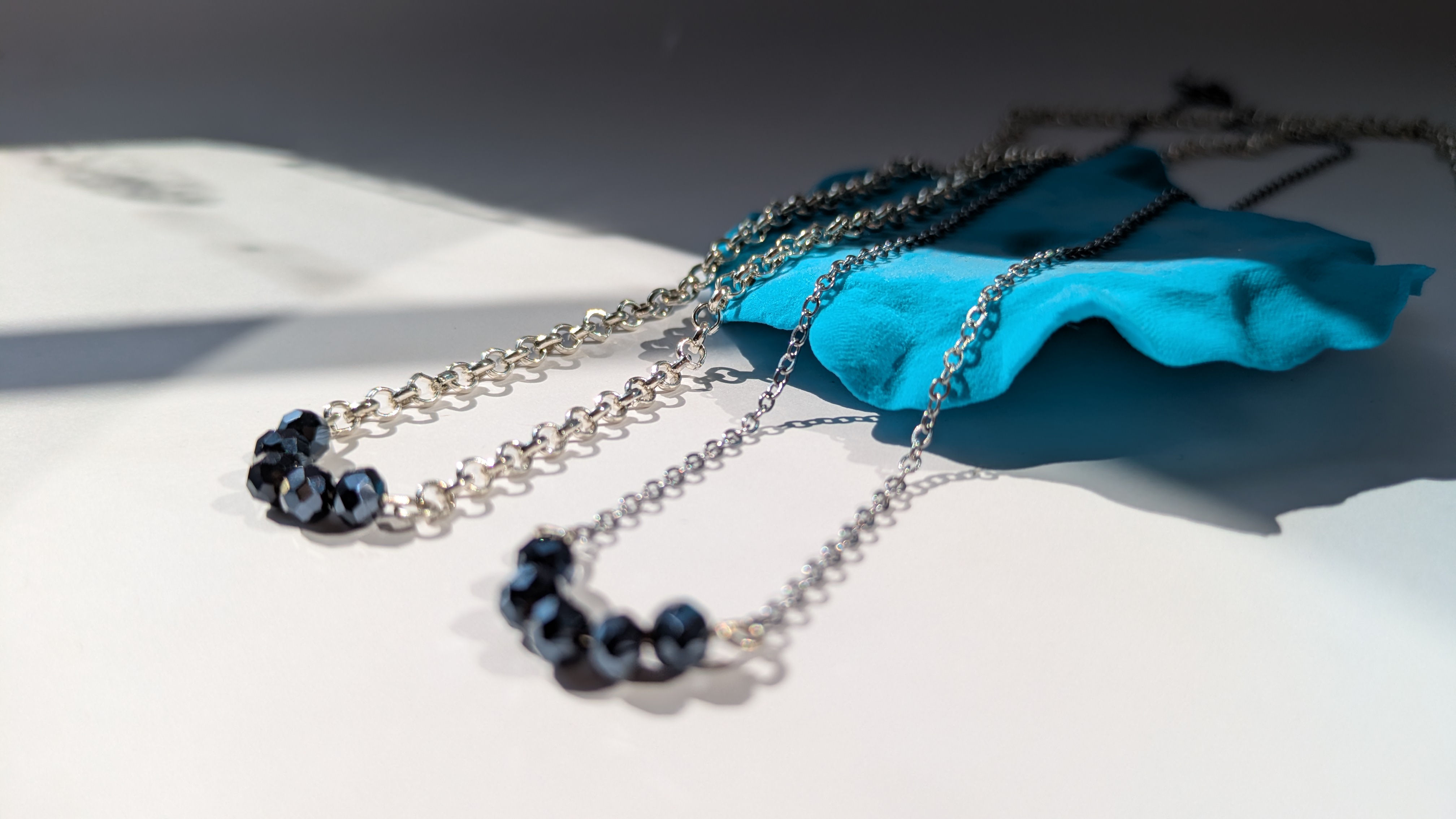 Midnight Crystal Drop Necklace