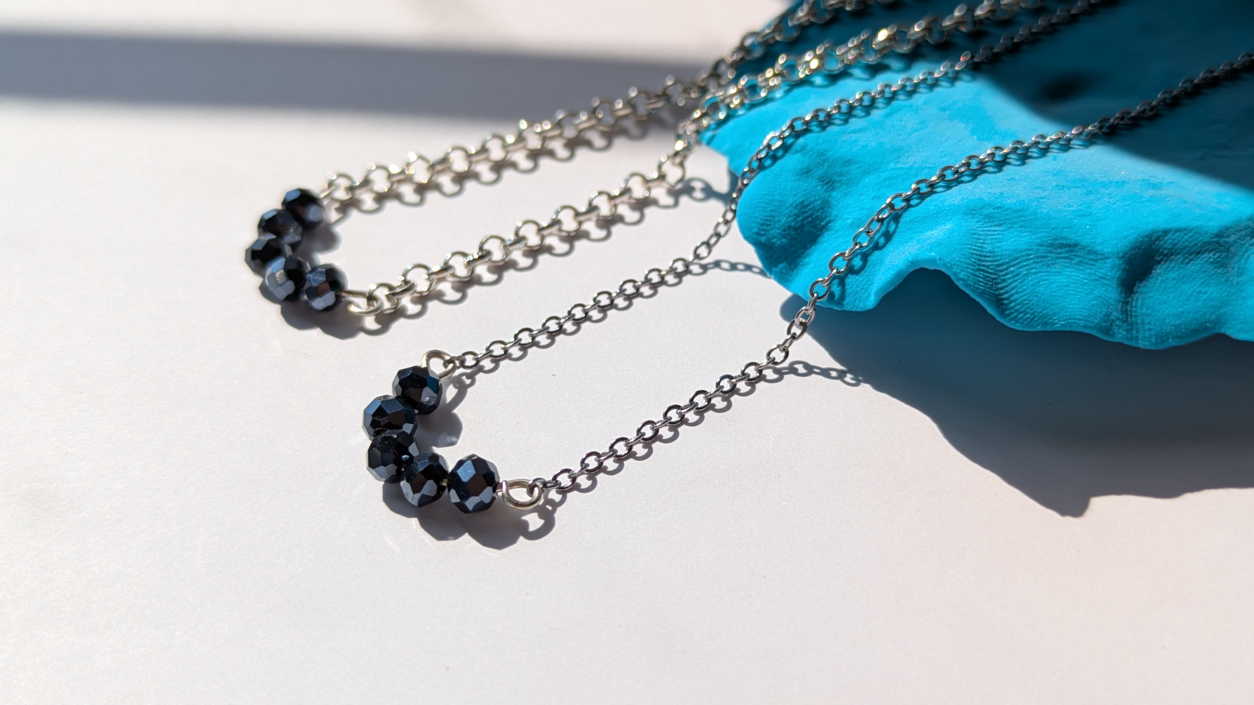 Midnight Crystal Drop Necklace