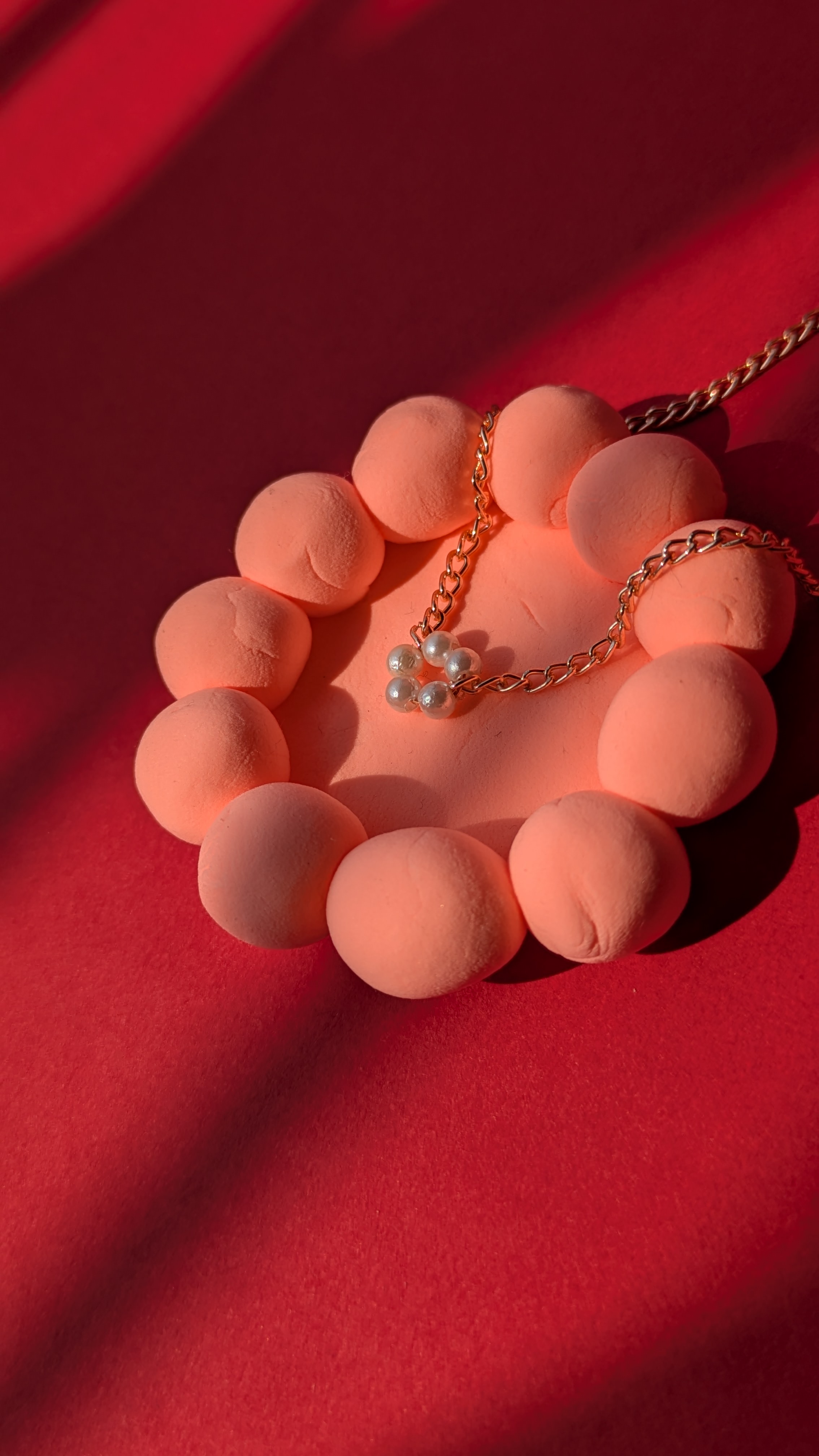 Minimal Rose Gold Pearl Bloom Necklace