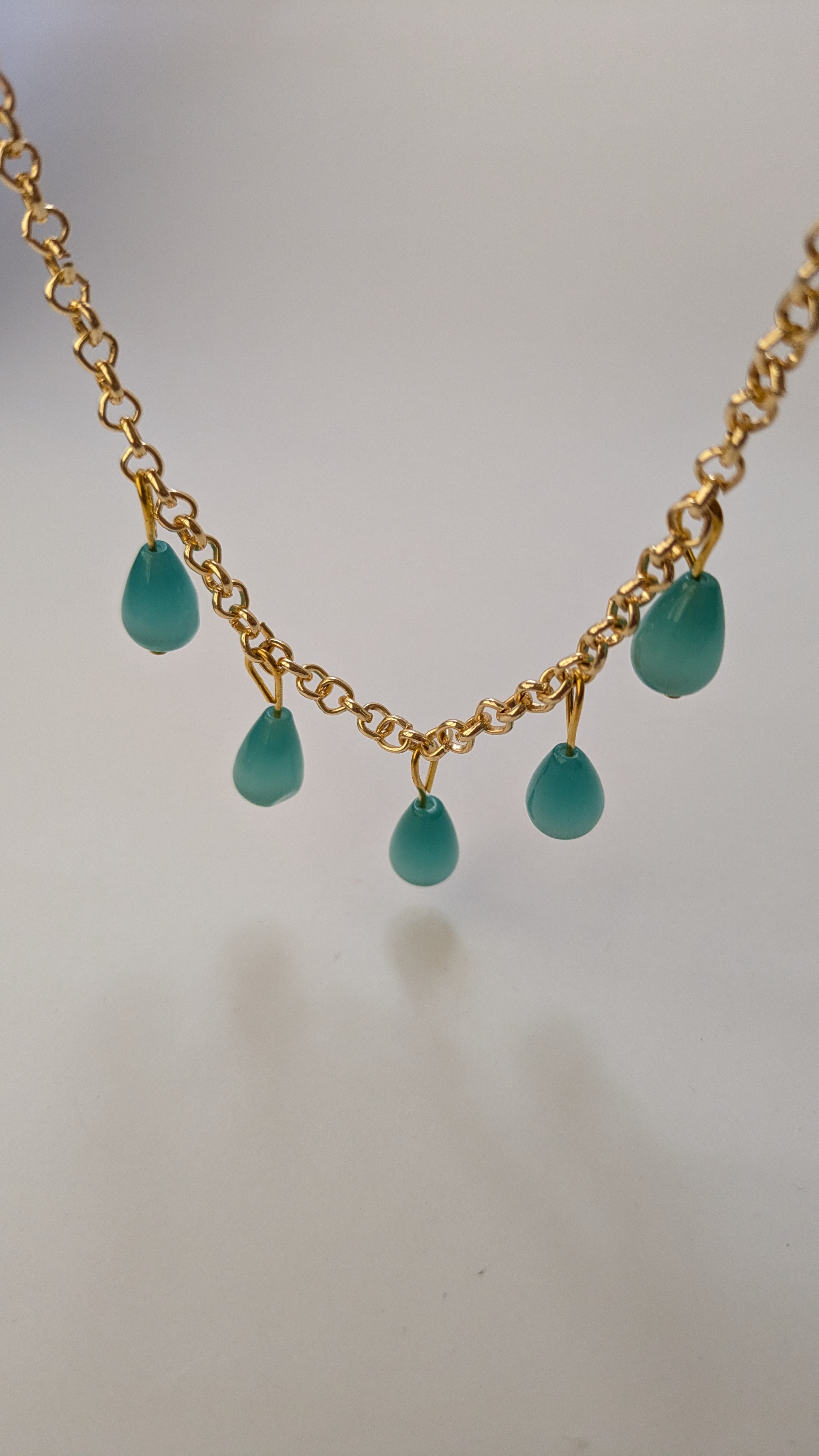 Necklace with Turquoise Drops