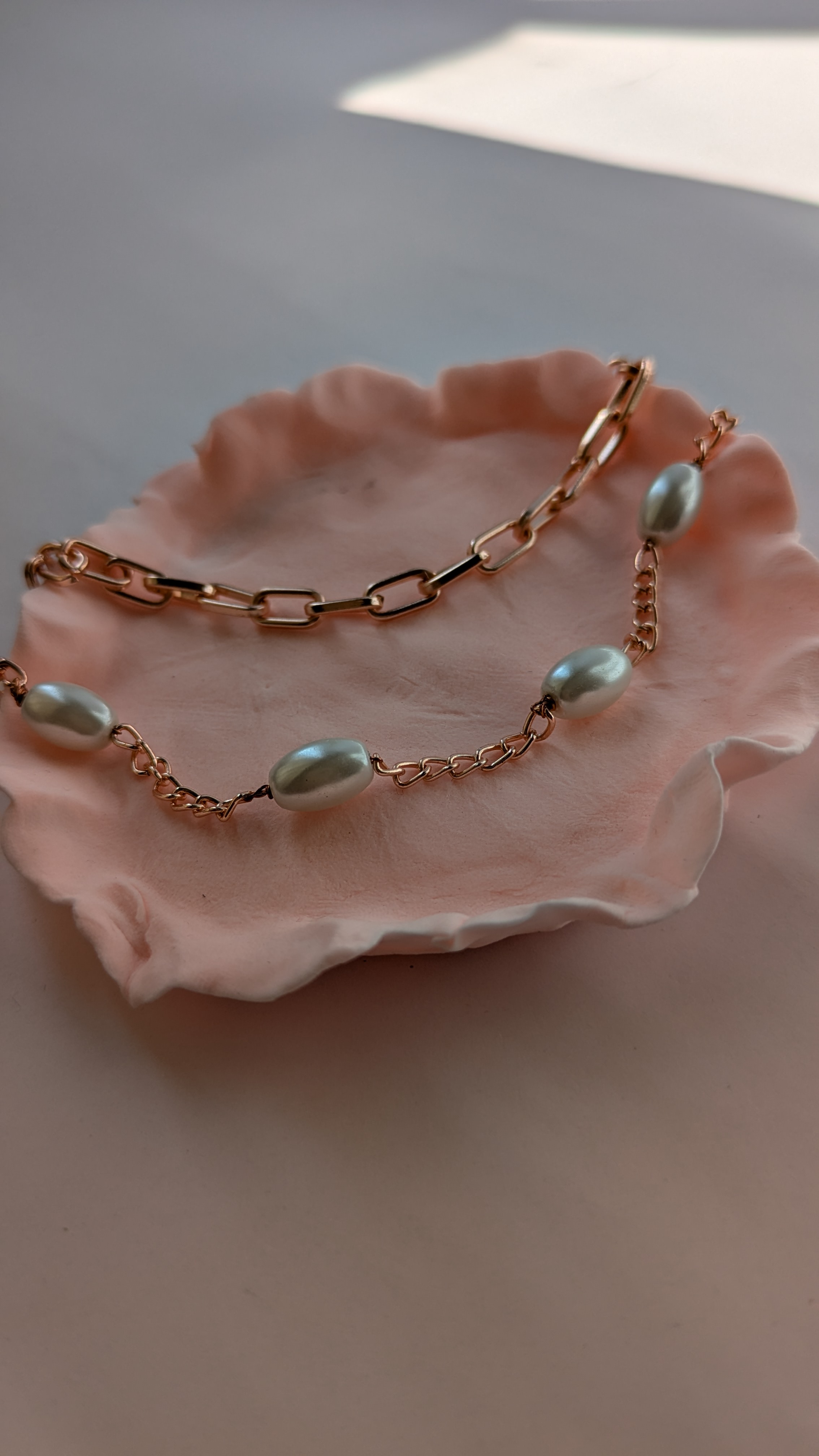 Elegant Pearl and Chain Bracelet Set
