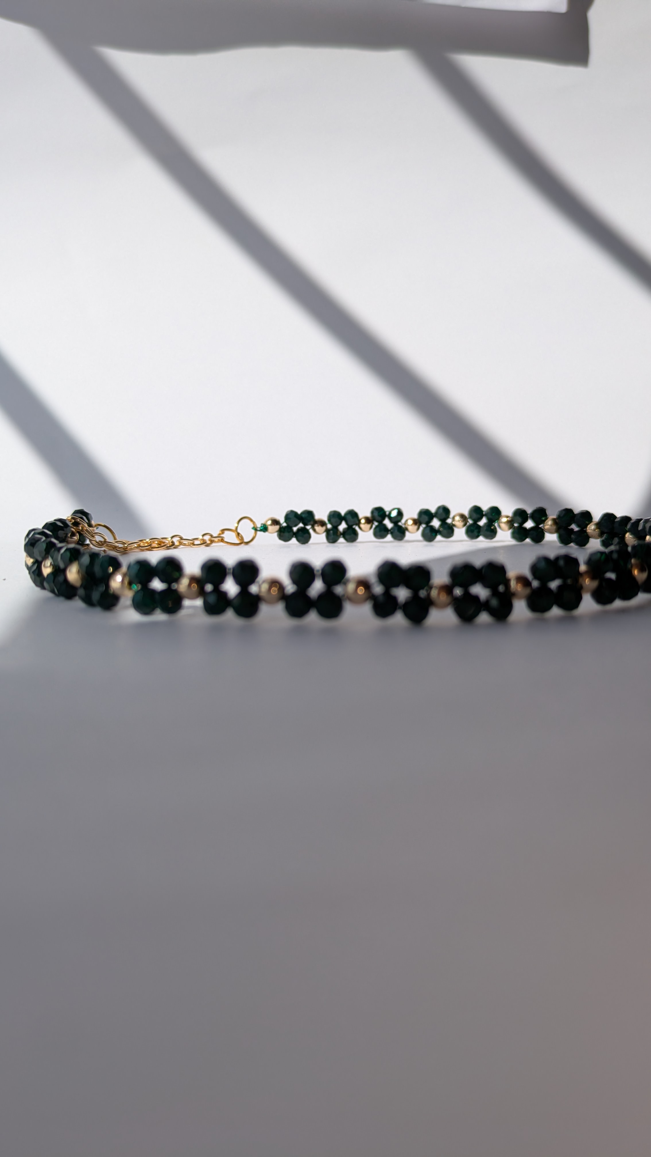 Dark Green Beaded Necklace