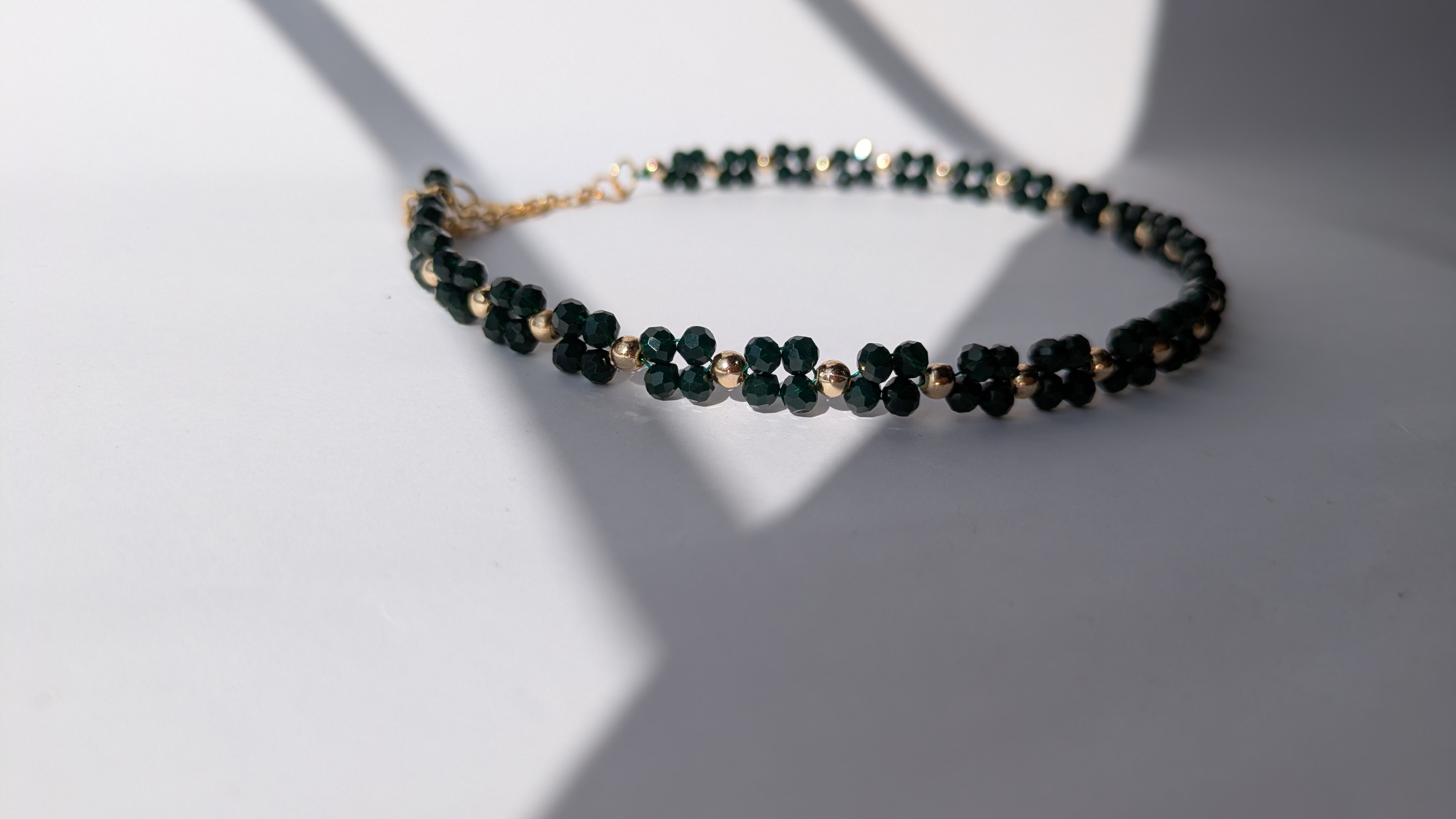 Dark Green Beaded Necklace