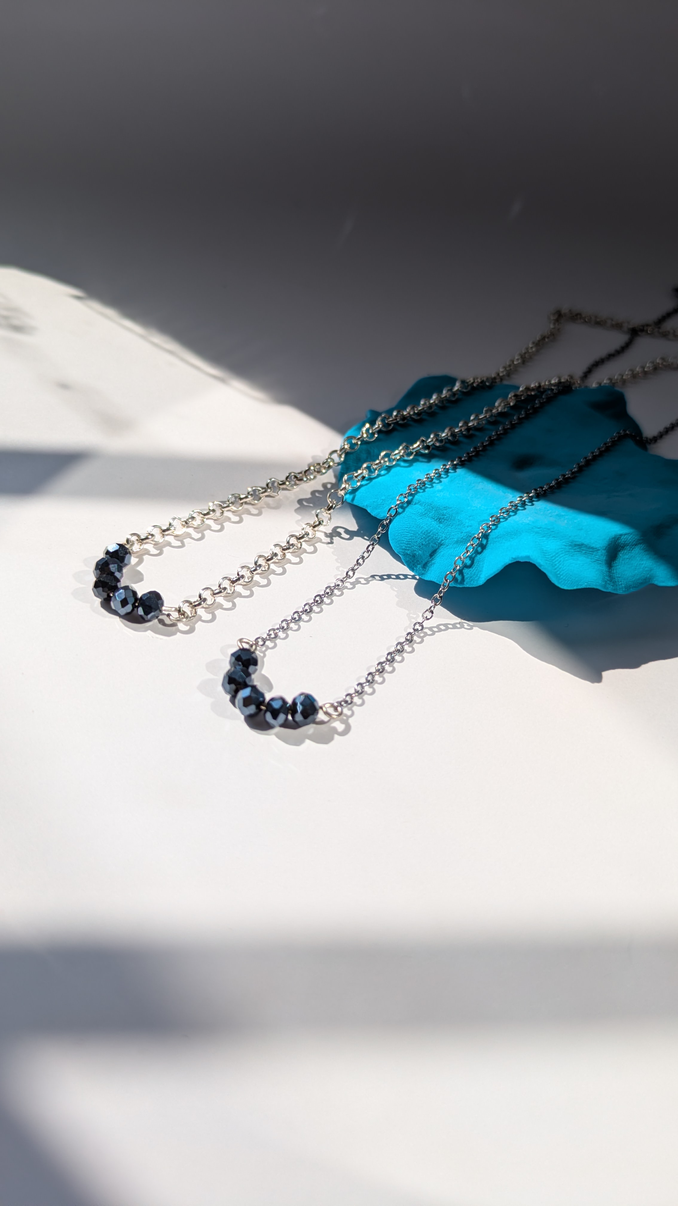 Midnight Crystal Drop Necklace