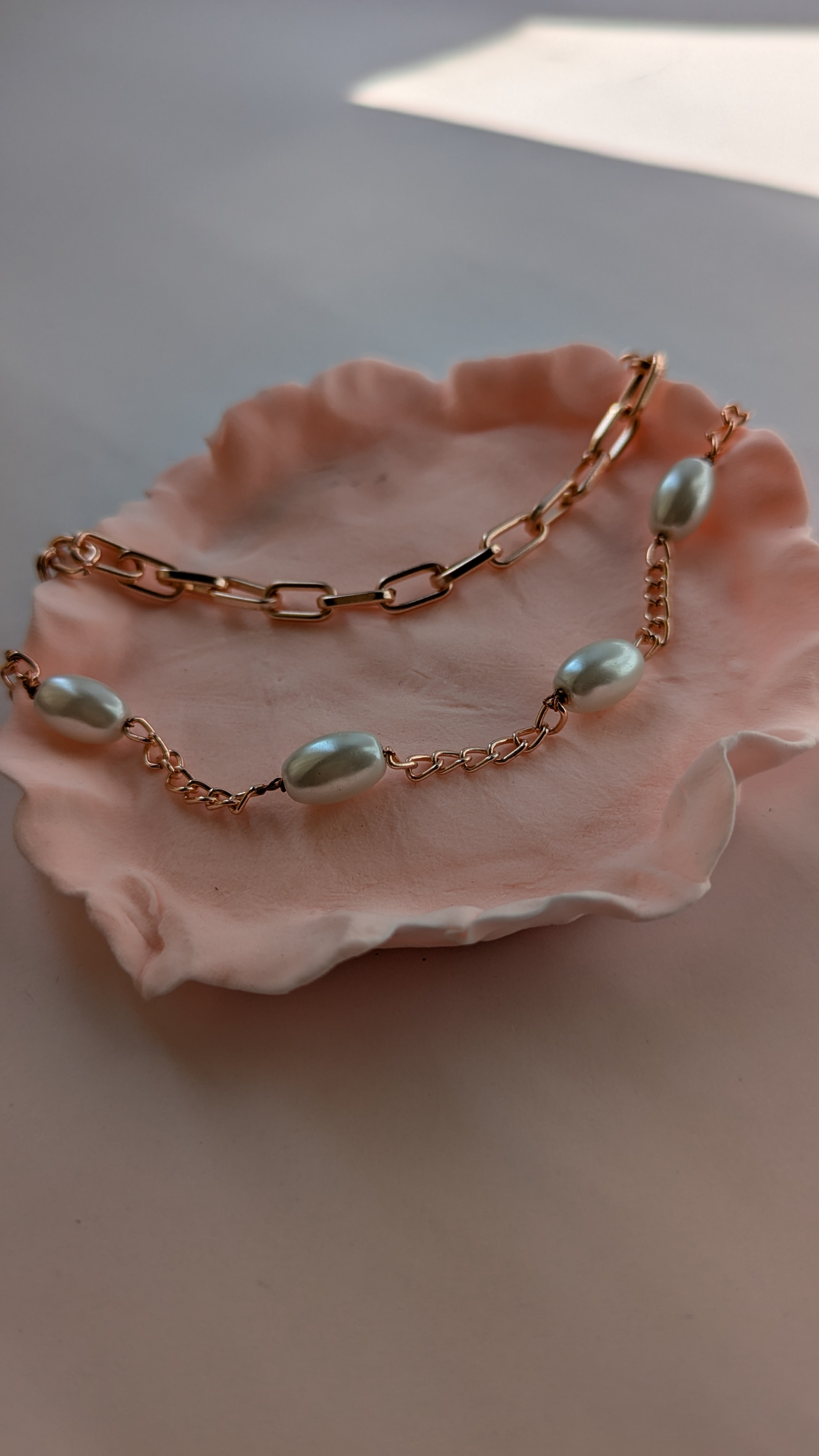 Elegant Pearl and Chain Bracelet Set