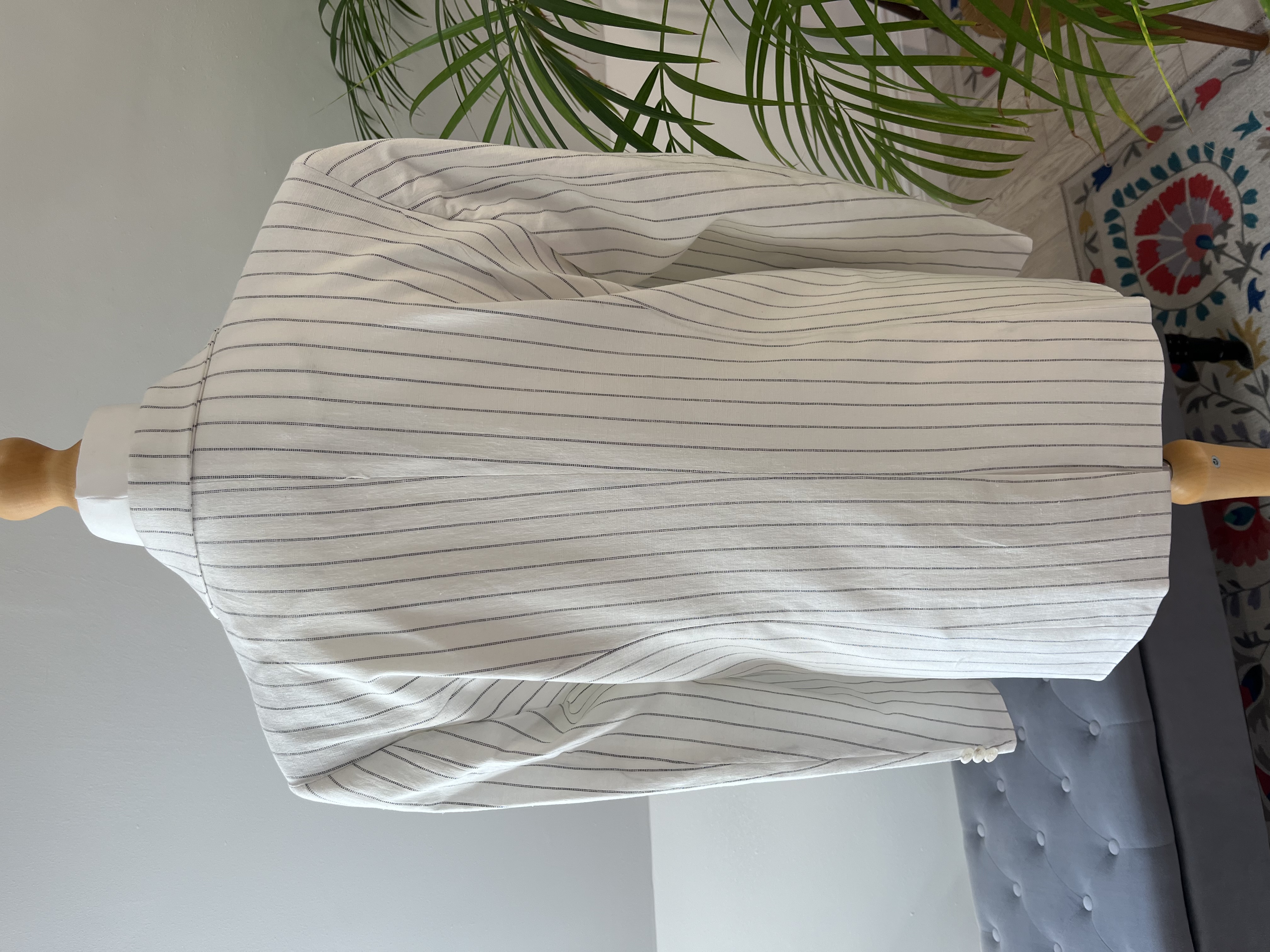Striped Double-Breasted Blazer