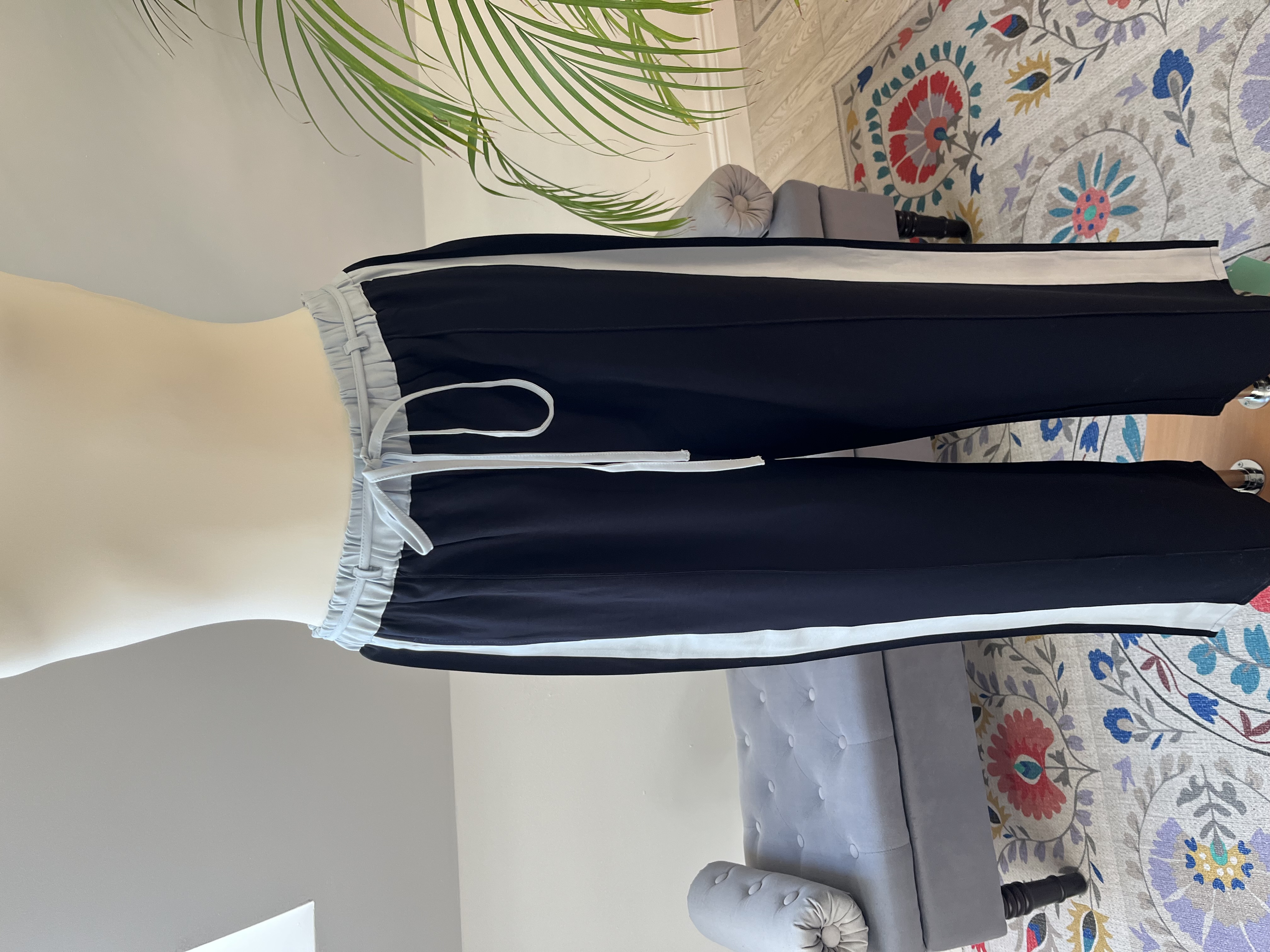 Navy Side-Stripe trousers