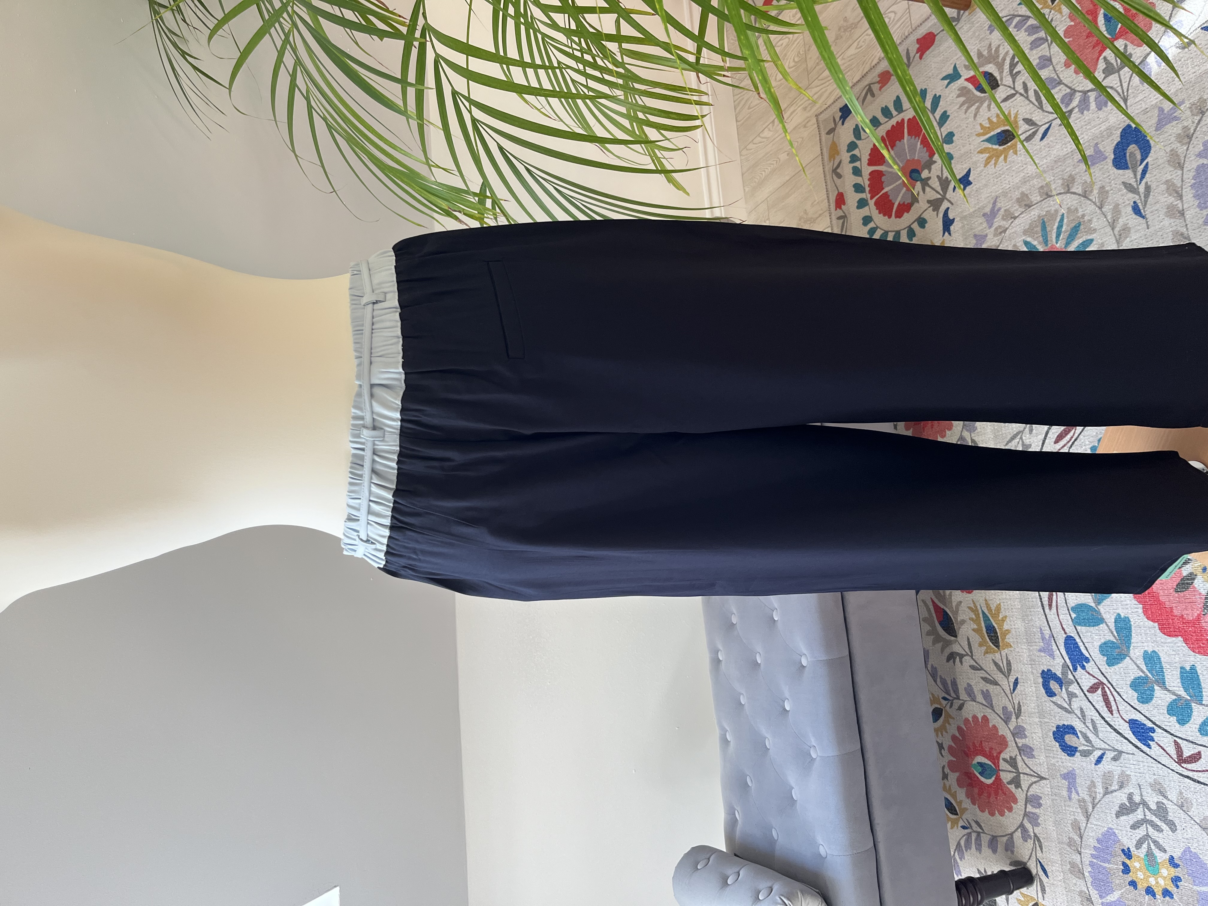Navy Side-Stripe trousers