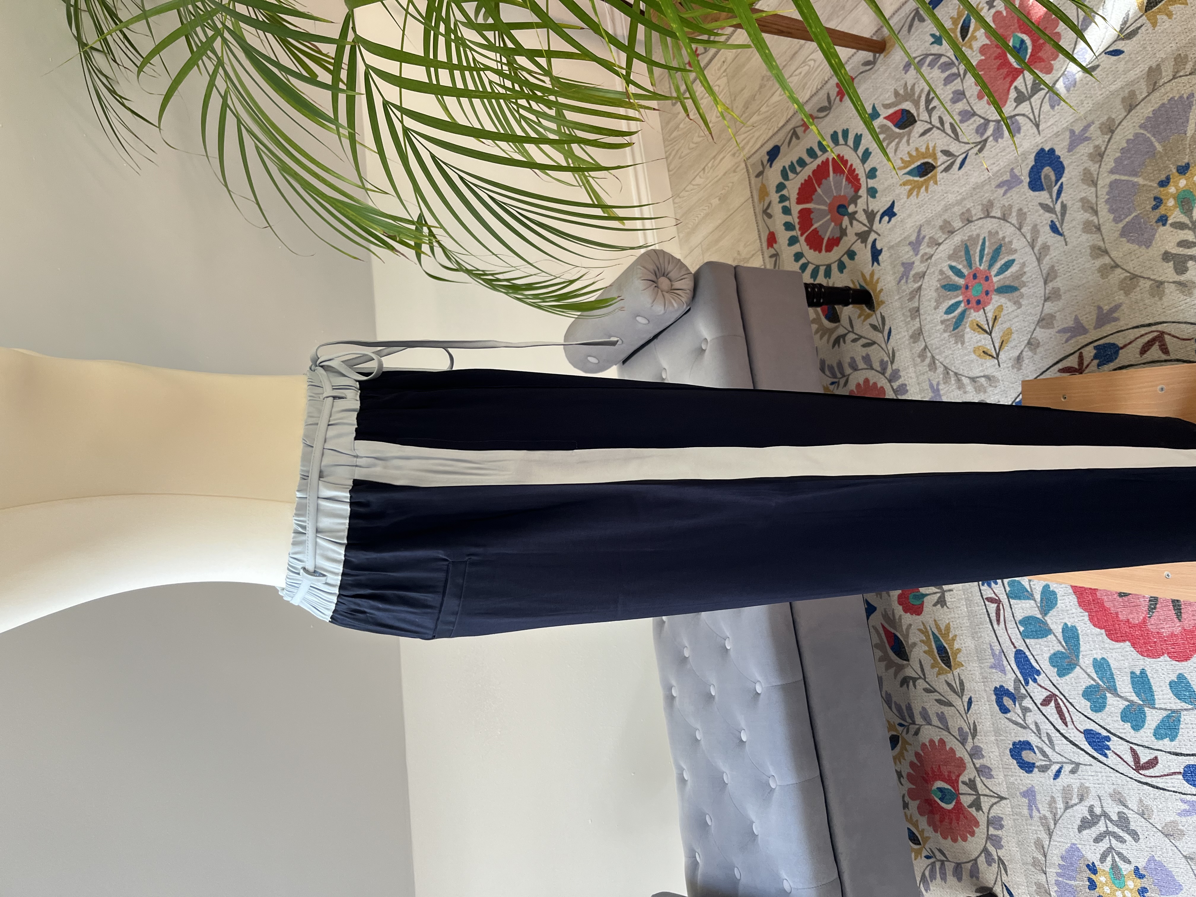 Navy Side-Stripe trousers