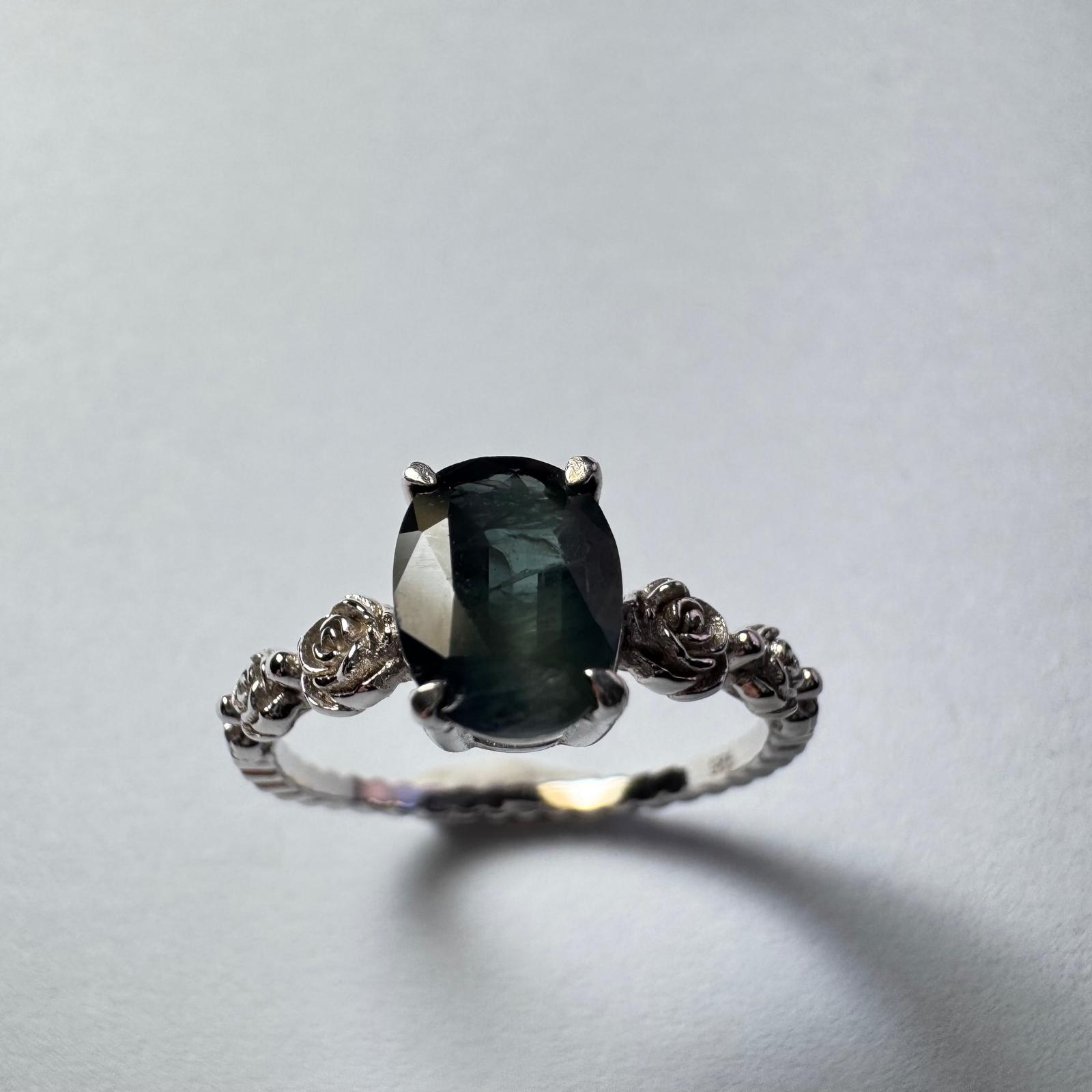 Sapphire and Silver Ring