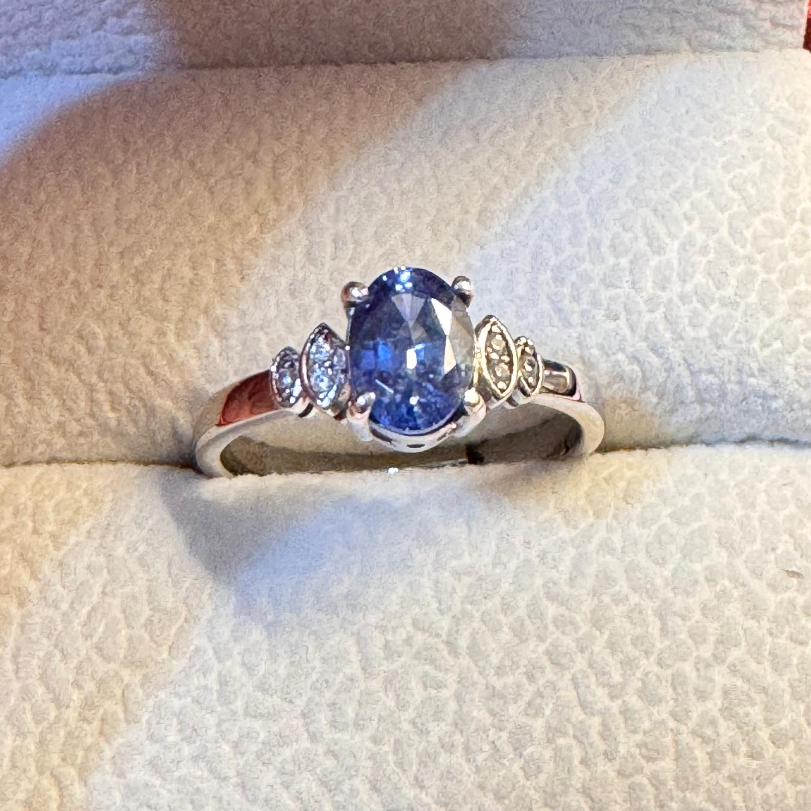  Sapphire in Silver Ring