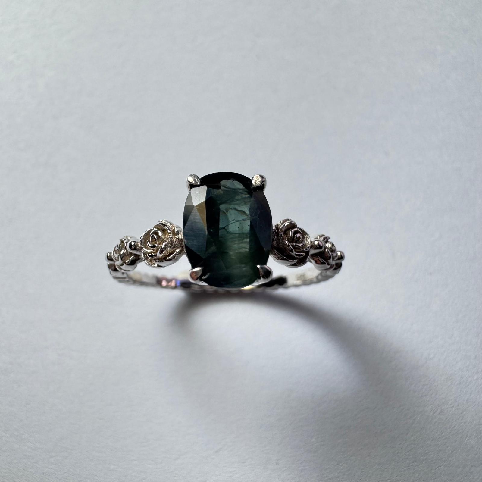 Sapphire and Silver Ring