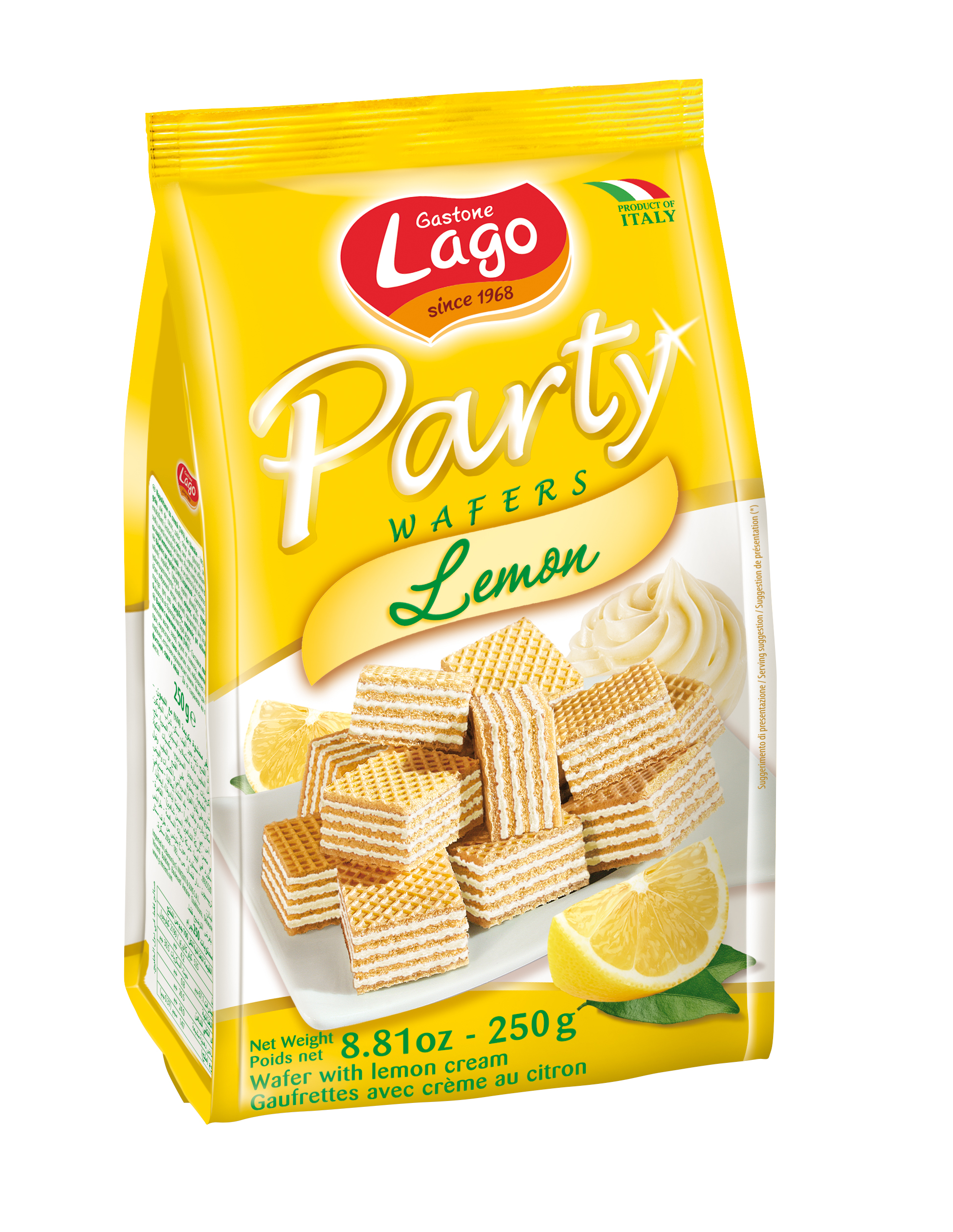 Lago Party Lemon Wafers