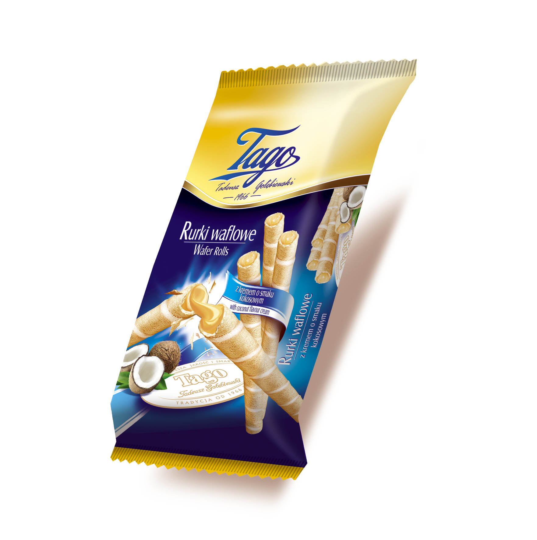 Tago Wafer Rolls Coconut 160g