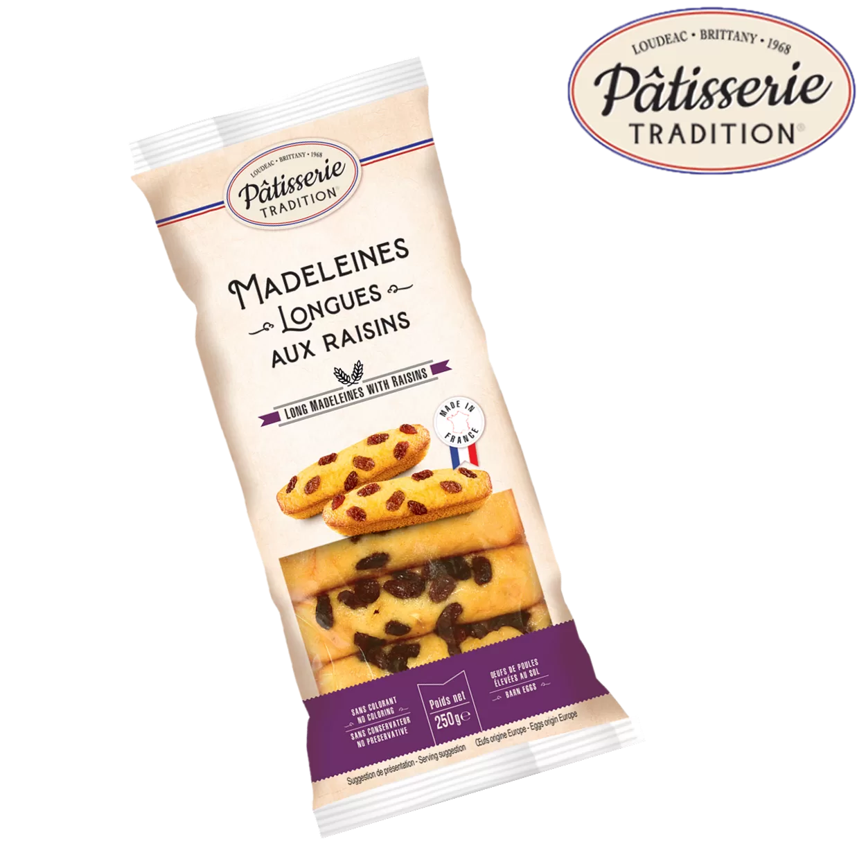 Madeleines Longues aux Raisins