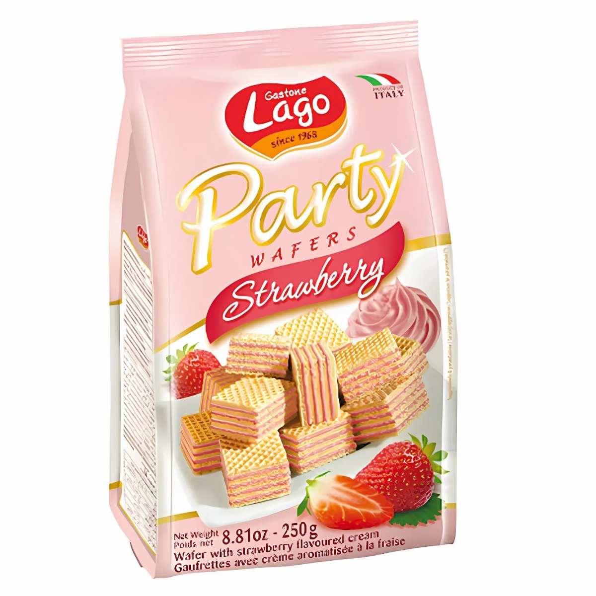 Lago Party Wafers Strawberry