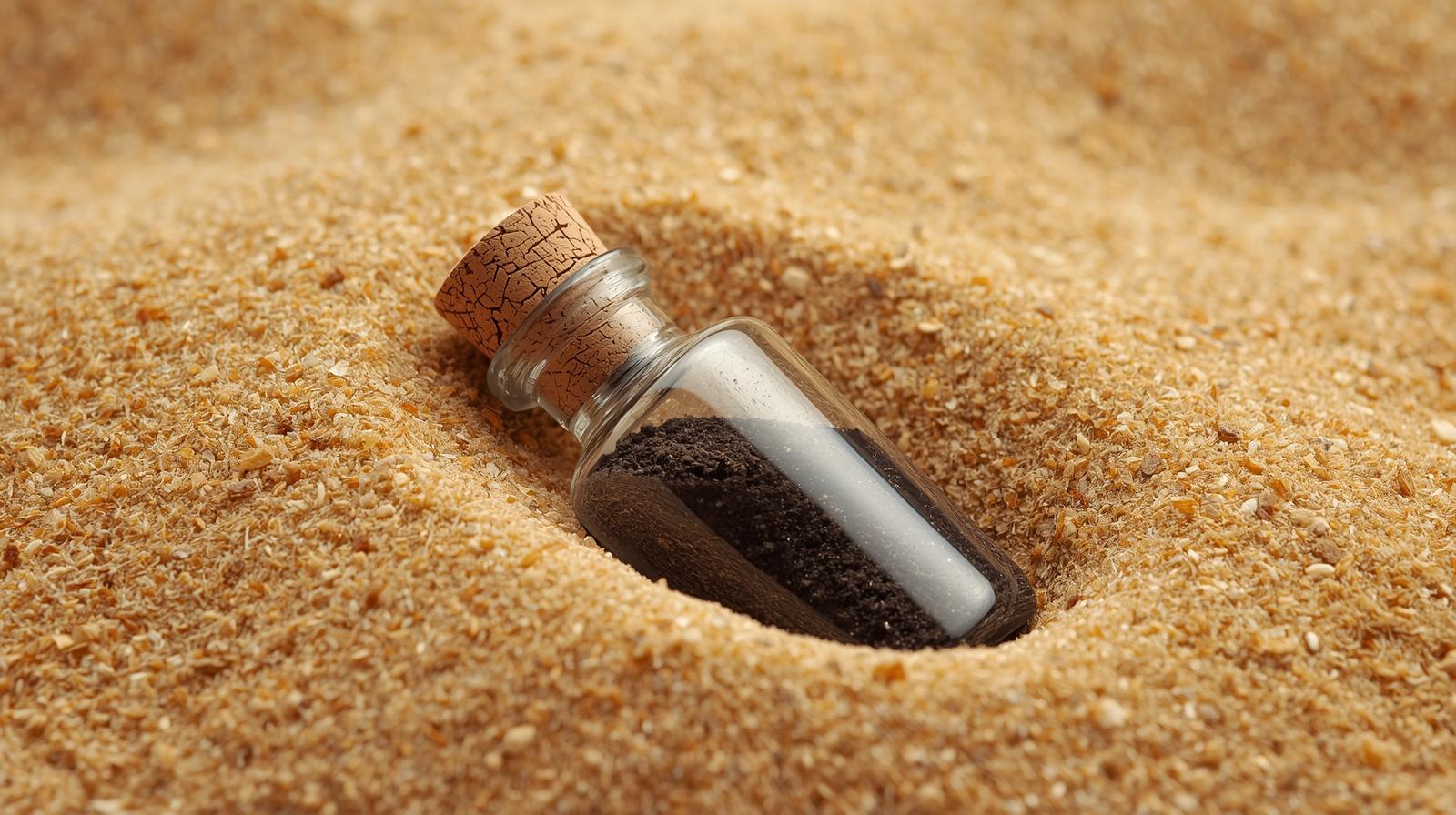 Sand from Omaha Beach, Normandy, France