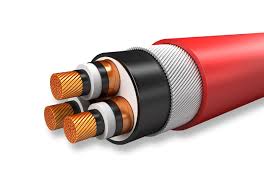 Three-core electrical power cable