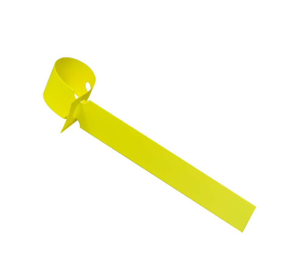 Etiqueta plástica amarilla