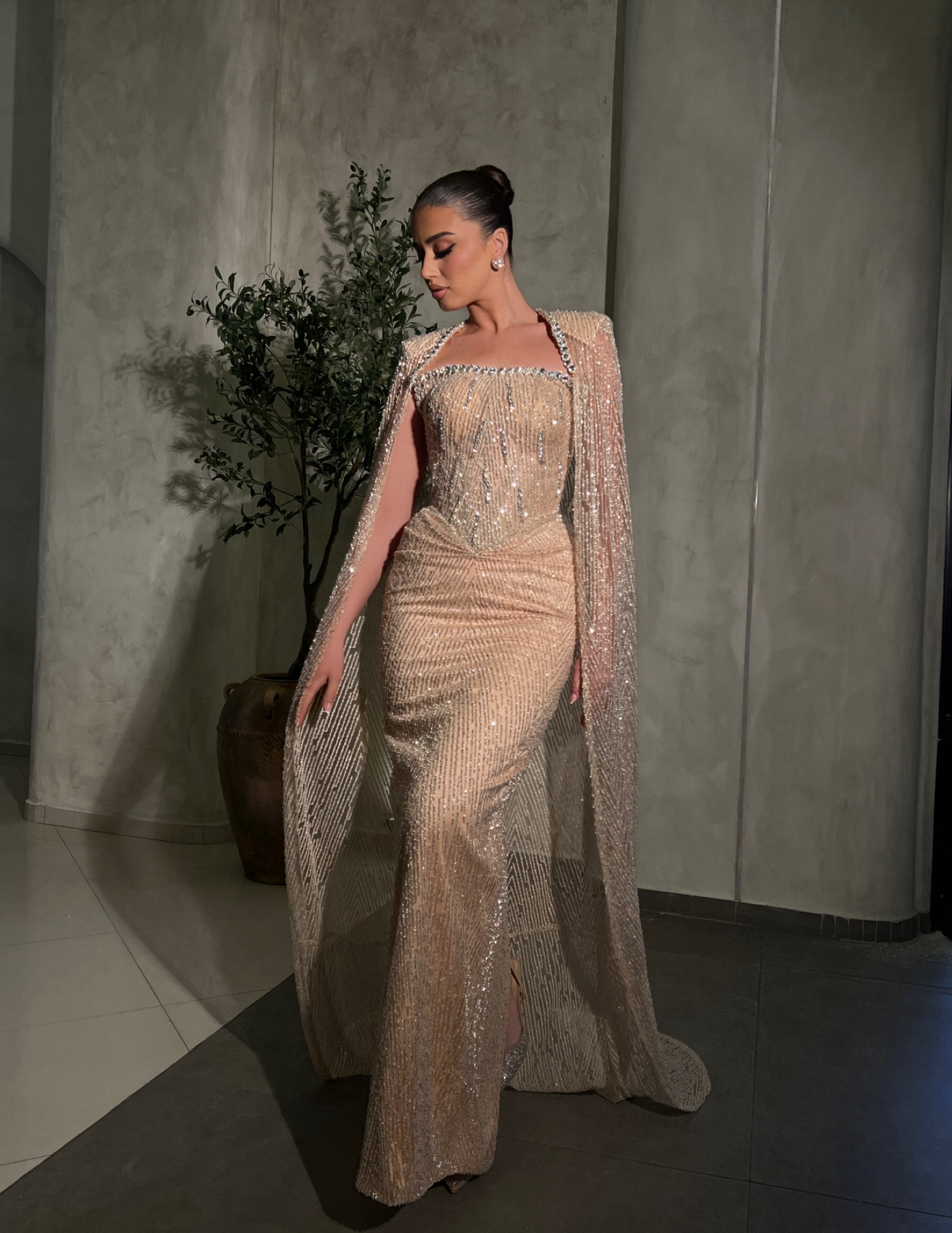 Elegant Sequin Evening Gown