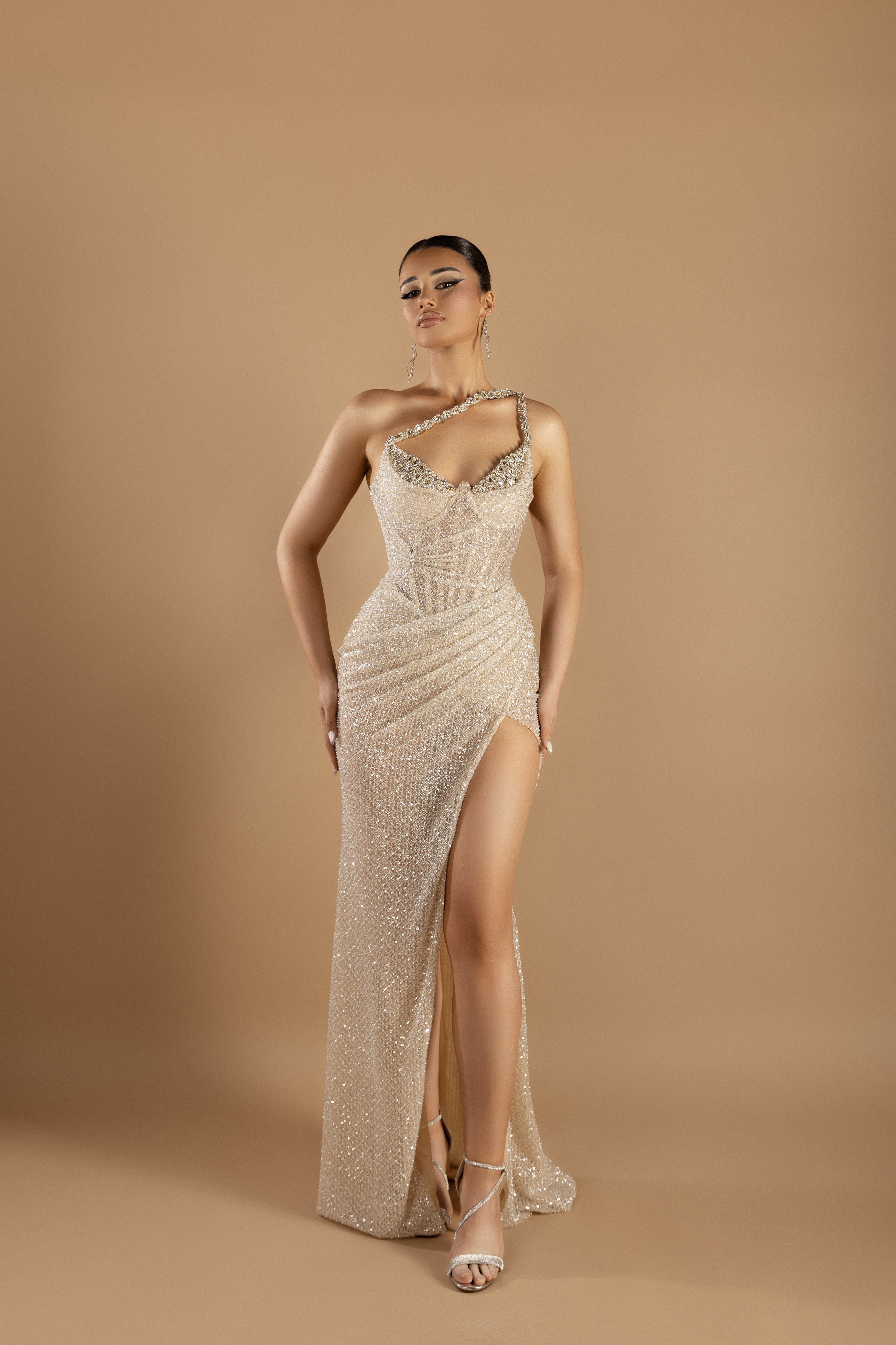 Asael Collection - Coral Beige Dress