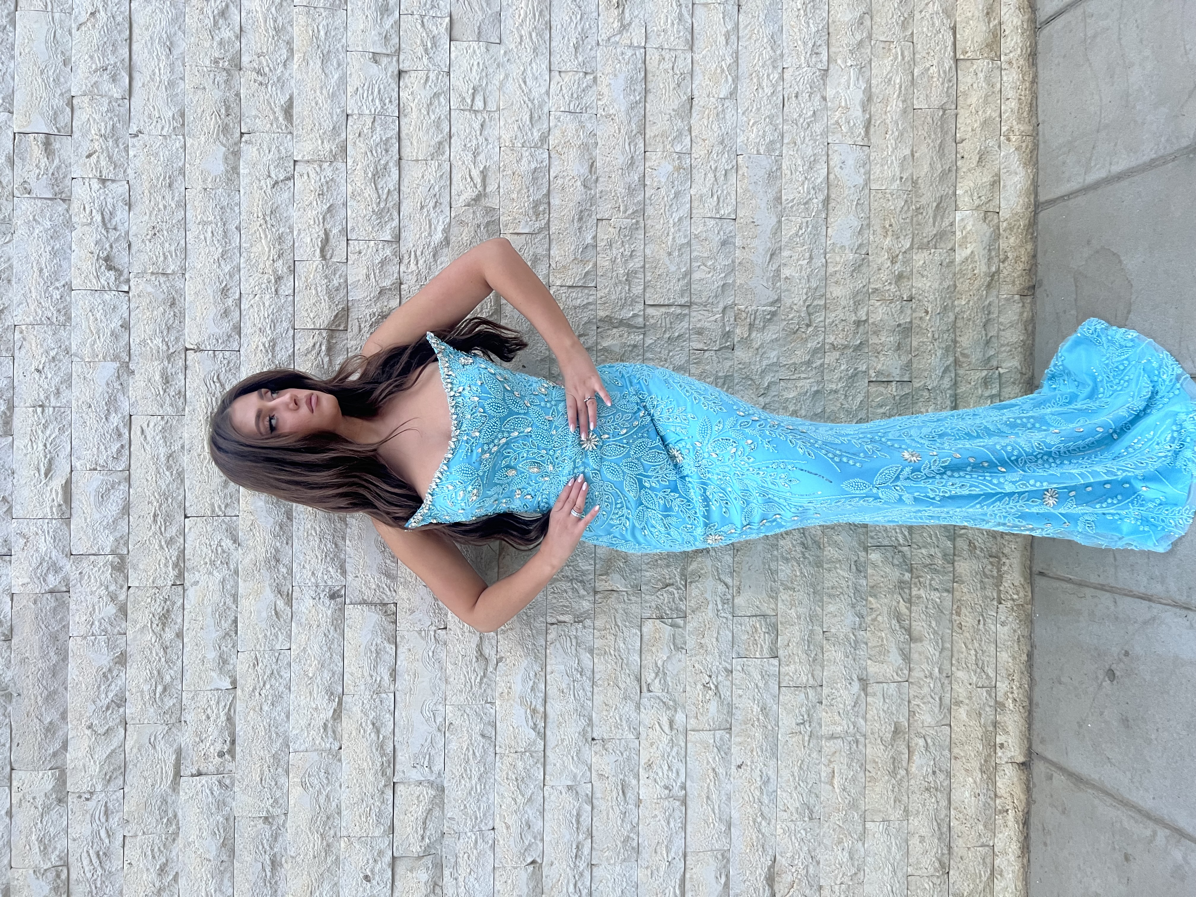 Elegant Blue Evening Gown