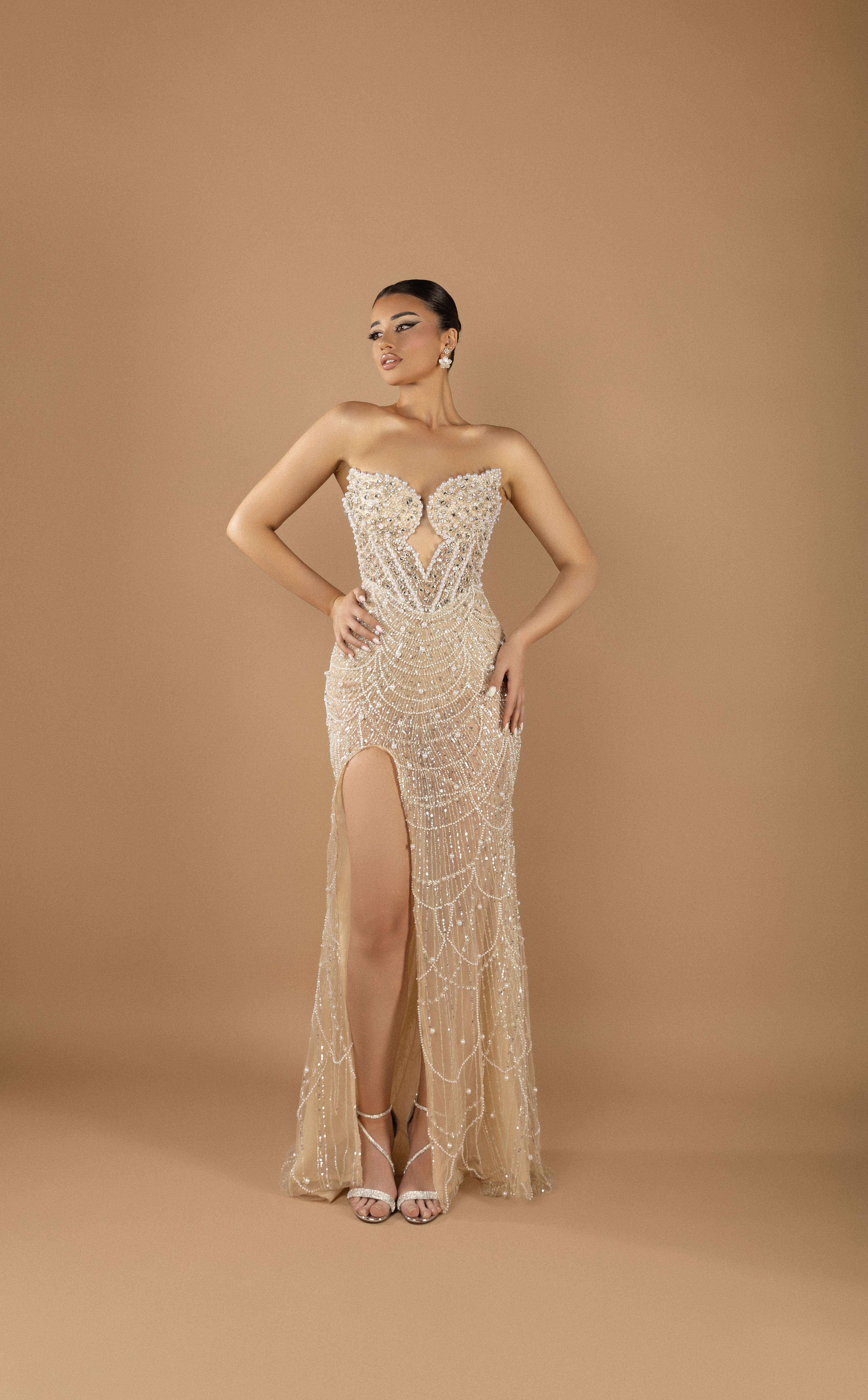 Asael Collection - Coral Beige Dress