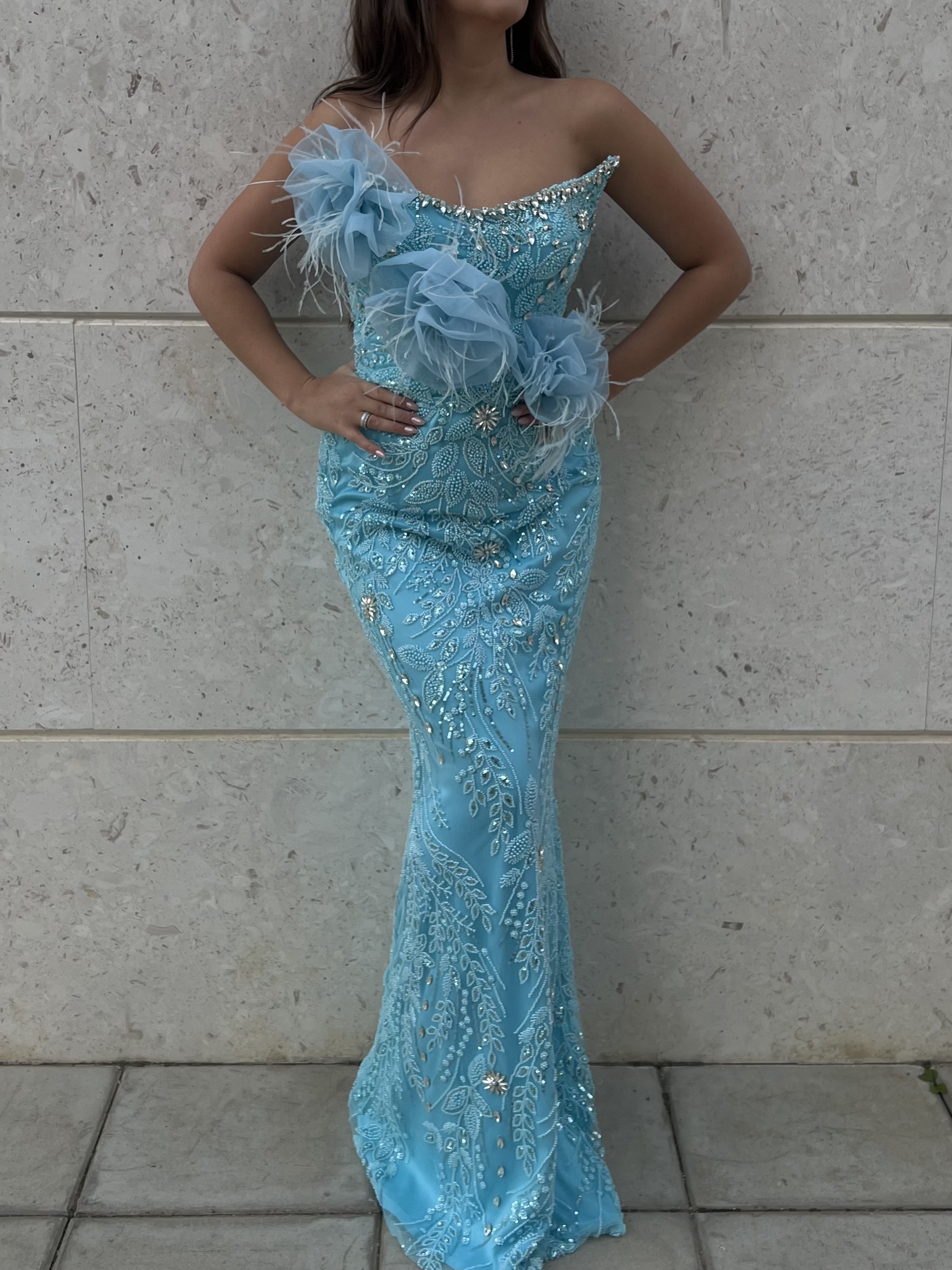 Elegant Blue Evening Gown