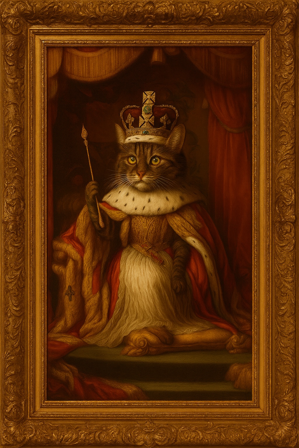 Royal Commission: Museum-Style Portrait of Your Noble Pet (No physical frame)