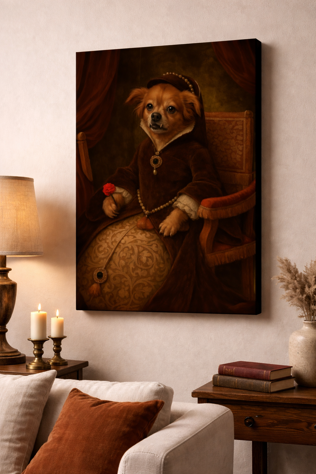 Royal Commission: Mary I Style Museum-Style Portrait of Your Noble Pet (No physical frame)