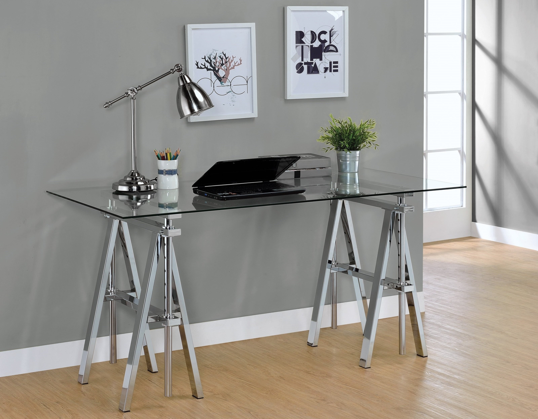 Modern Glass Office Desk