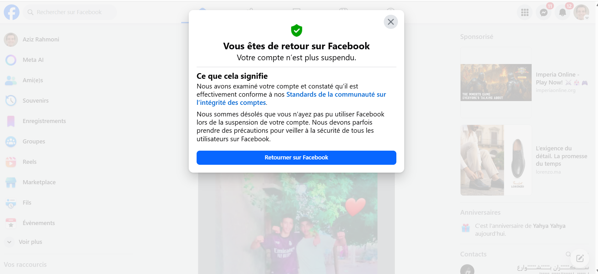 Profile Facebook with 6AD Acc
