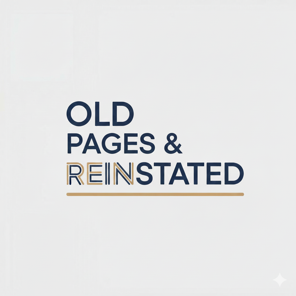 OLd pages & Reinsted pages