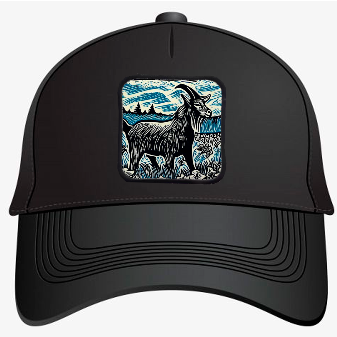 Gorra negra con cabra montañesa