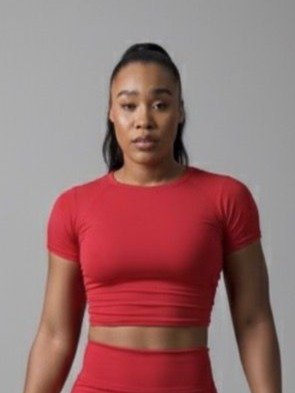 Blusa de Manga Fitness Feminina - Vermelho