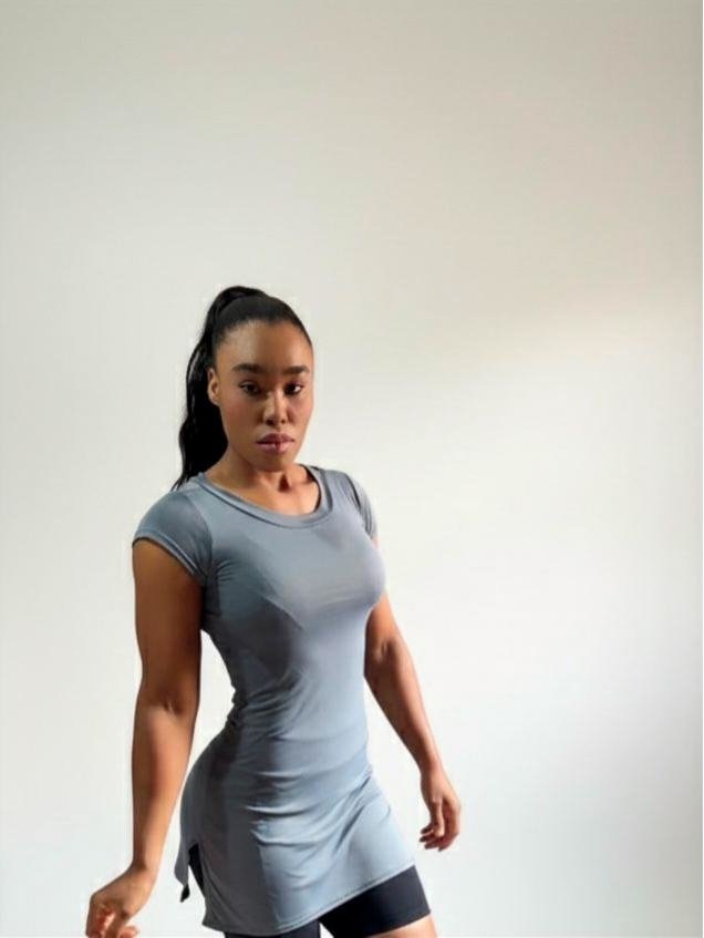 Gray athletic dress
