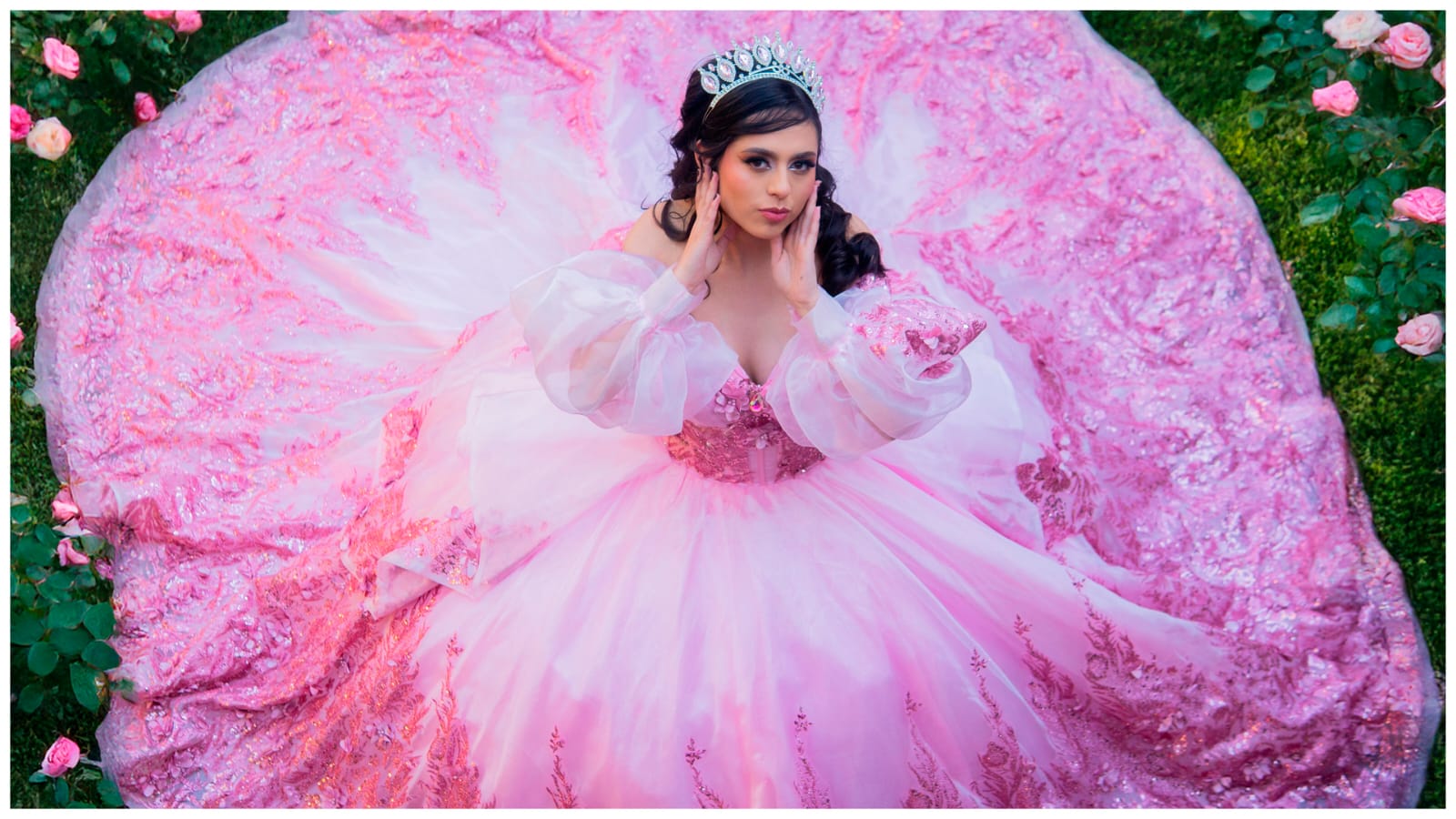 Elegant Pink Quinceañera Dress