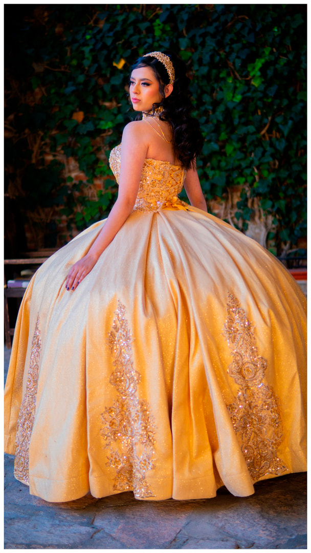 Elegant Gold Ball Gown
