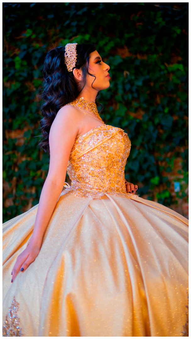 Elegant Gold Ball Gown